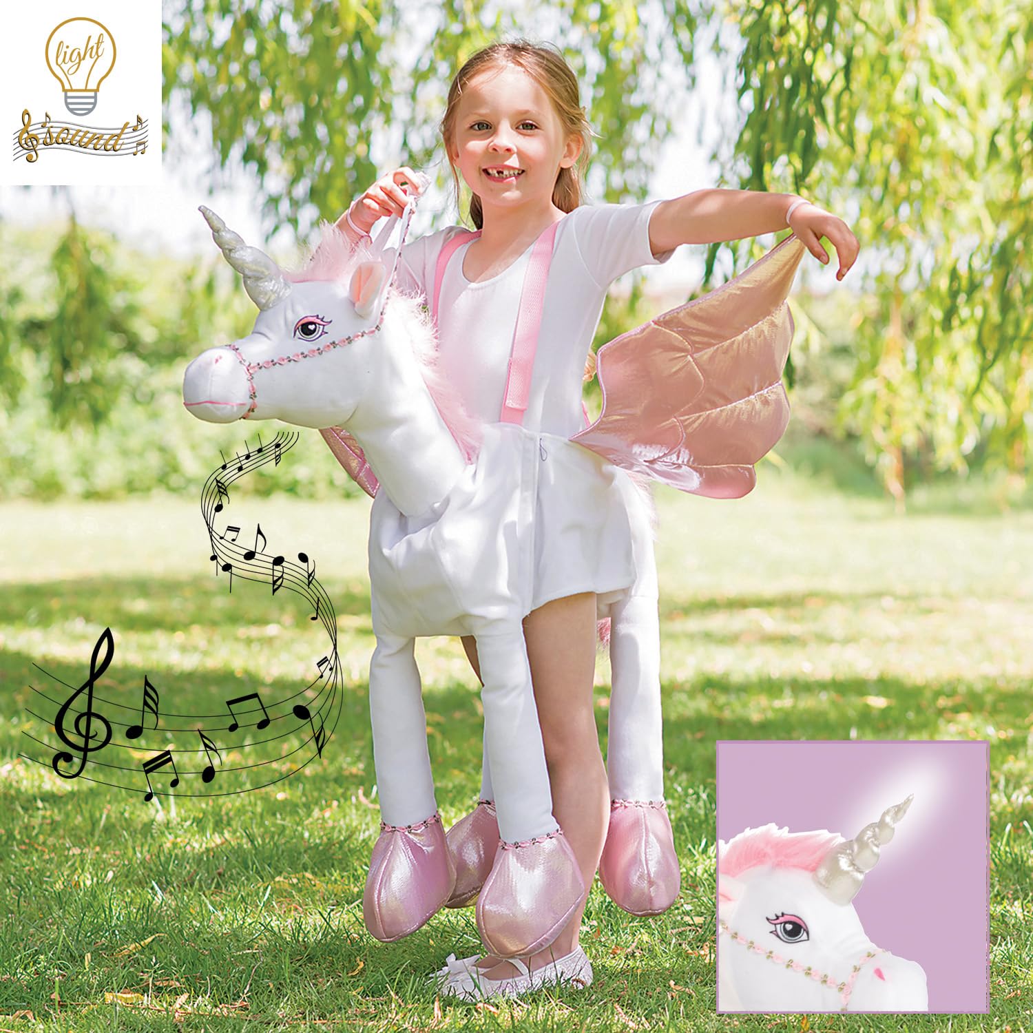 Amscan Unicorn Ride-On Costume - Child 3 Years and Up