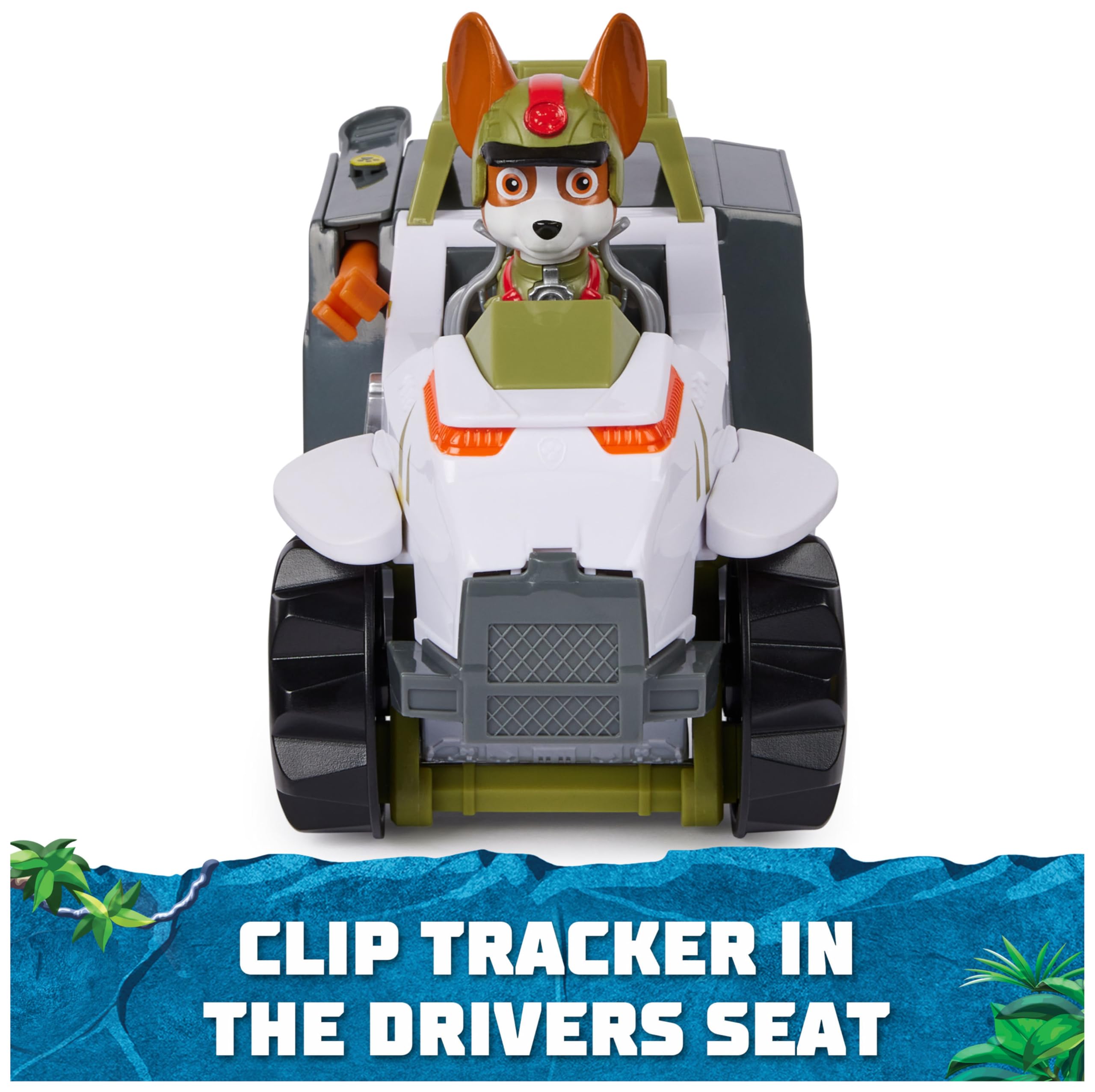 Paw Patrol Jungle Pups Tracker’s Monkey Vehicle with Action Figure - Transforming Rescue Toy for Kids 3+