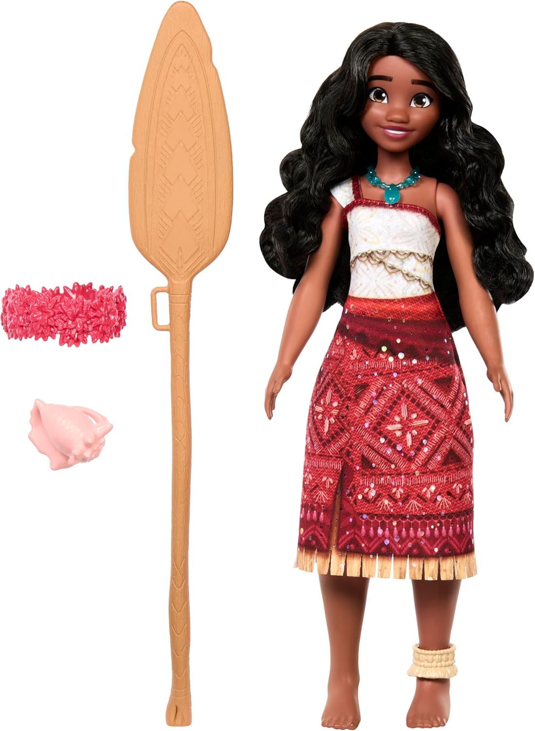 Mattel Disney Moana 2 Singing Adventure Moana Doll with Signature Outfit & Accessories 4