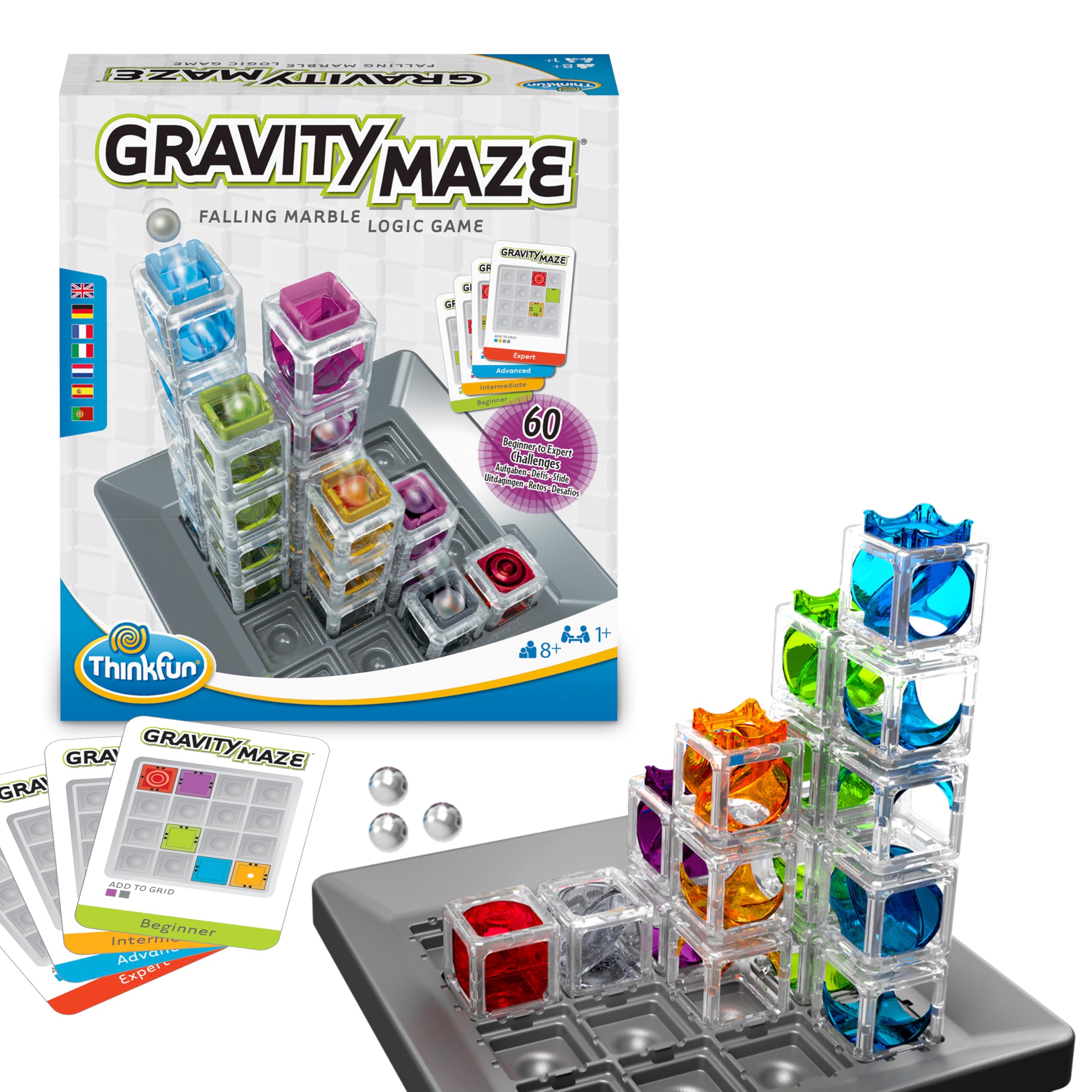 ThinkFun Gravity Maze Marble Run Logic Game and STEM Toy for Ages 8+ | 60 Challenges