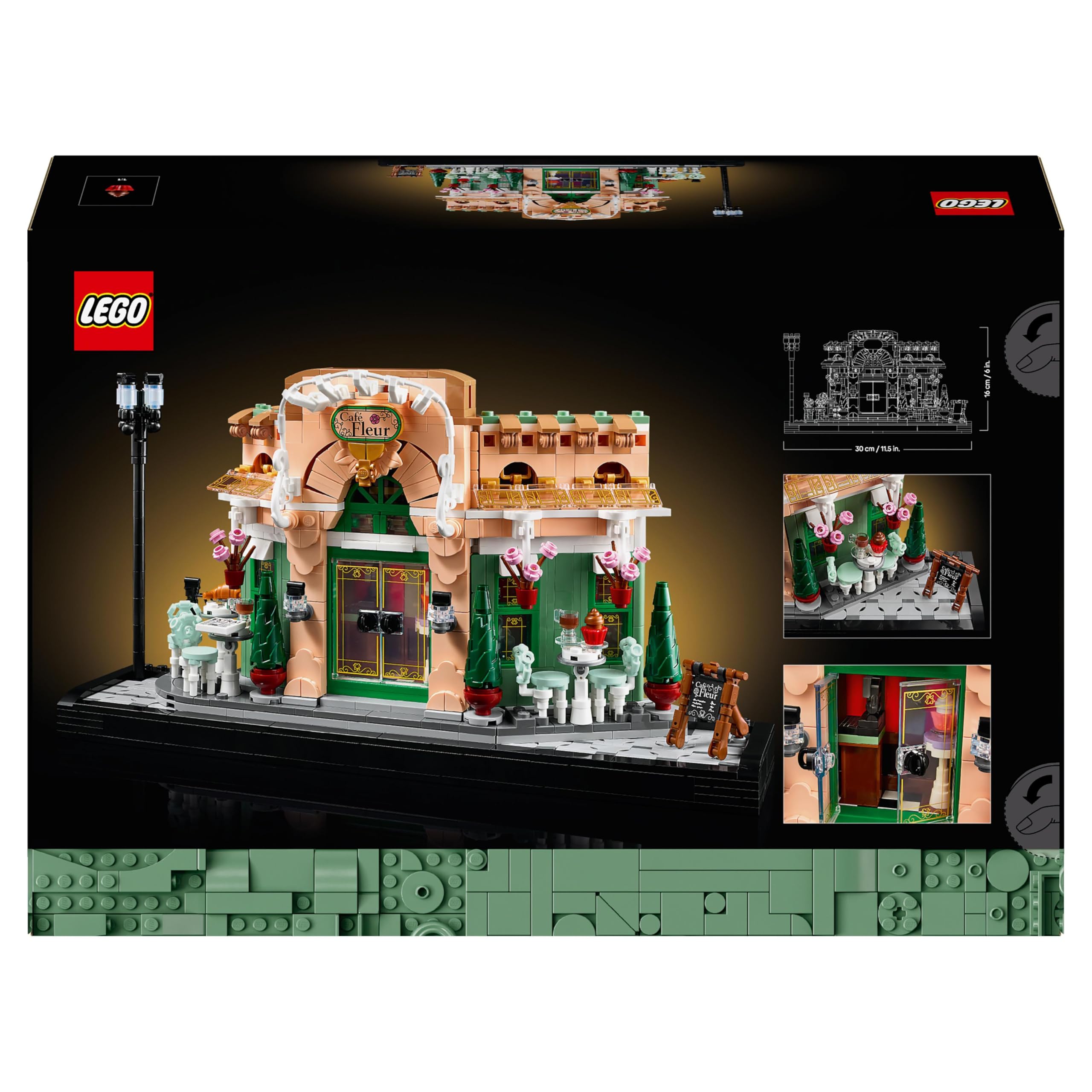 LEGO Icons French Café Building Set - 1101-Piece Adult Model with Facade & Flowerpots