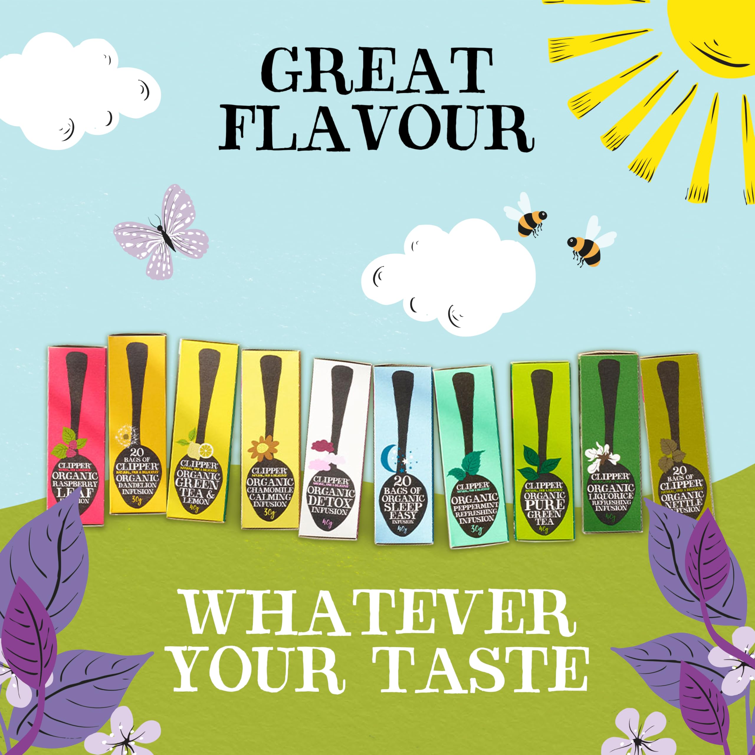 Clipper - Organic Berry Burst Fruit Tea Bags | 150 Enveloped Sachets (6 x 25) | Caffeine-Free Herbal Infusion 6