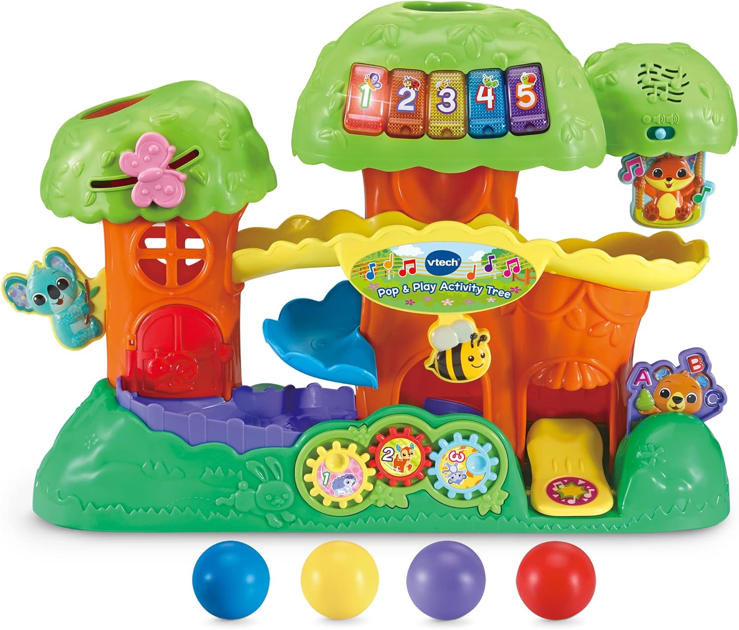 VTech Pop & Play Activity Tree - Interactive Learning Toy for Toddlers 1-3 Years