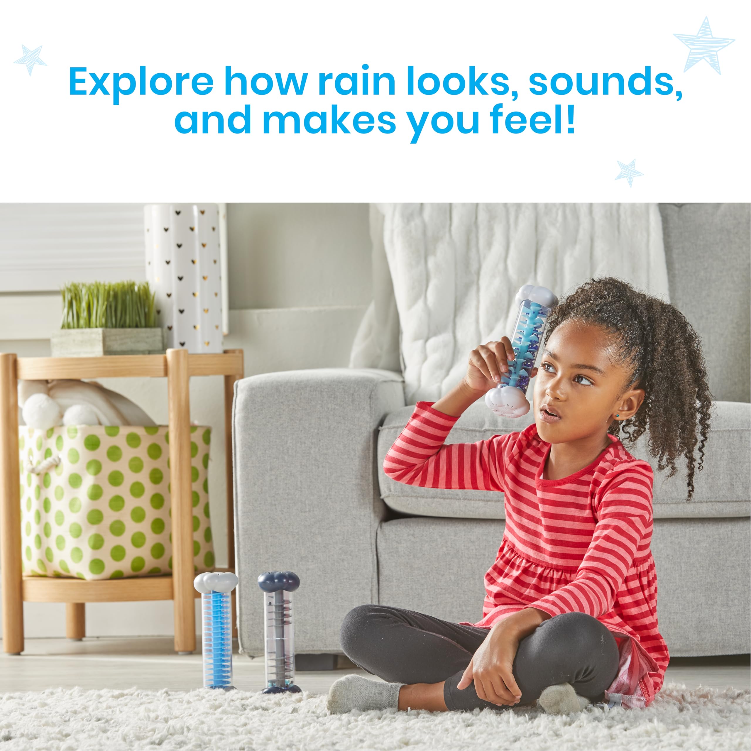 Learning Resources Sounds of Rain Sensory Tubes - 3 Different Weather Sounds for Sensory Play 4