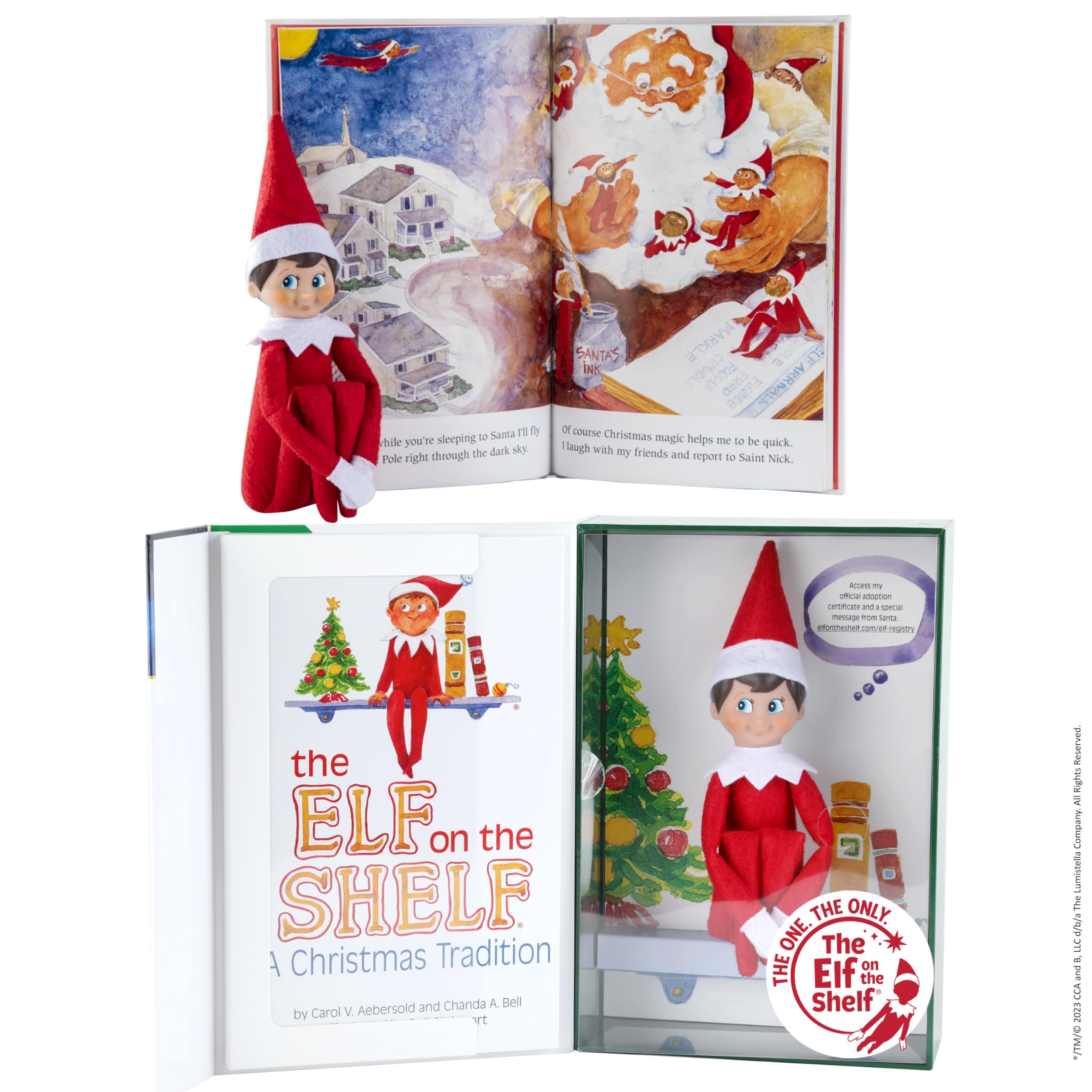 The Elf on the Shelf: A Christmas Tradition - Boy Scout Elf with Blue Eyes