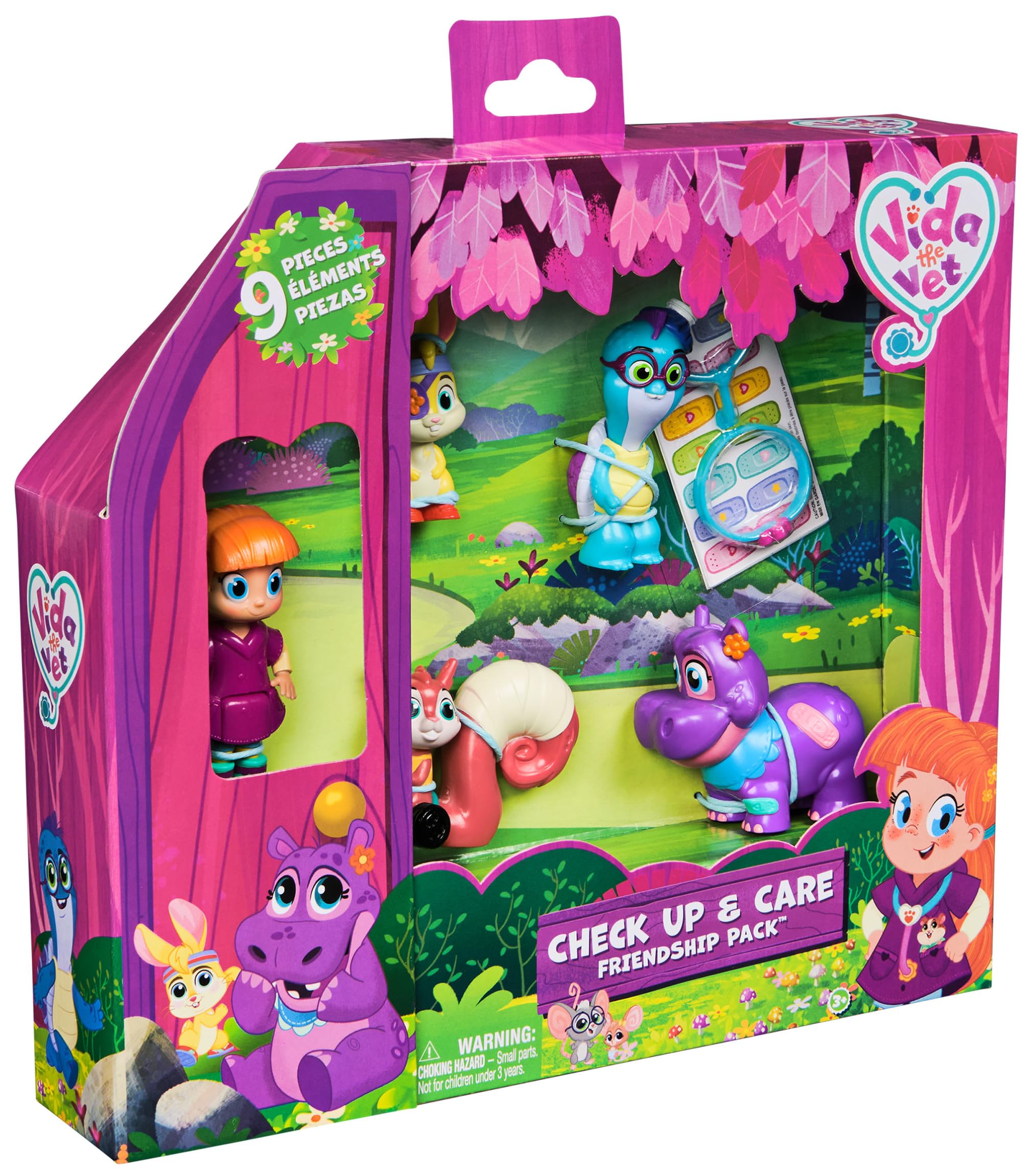 Vida the Vet Check Up & Care Friendship Pack - 5 Action Figures with Stethoscope & Accessories for Kids 3+ 6