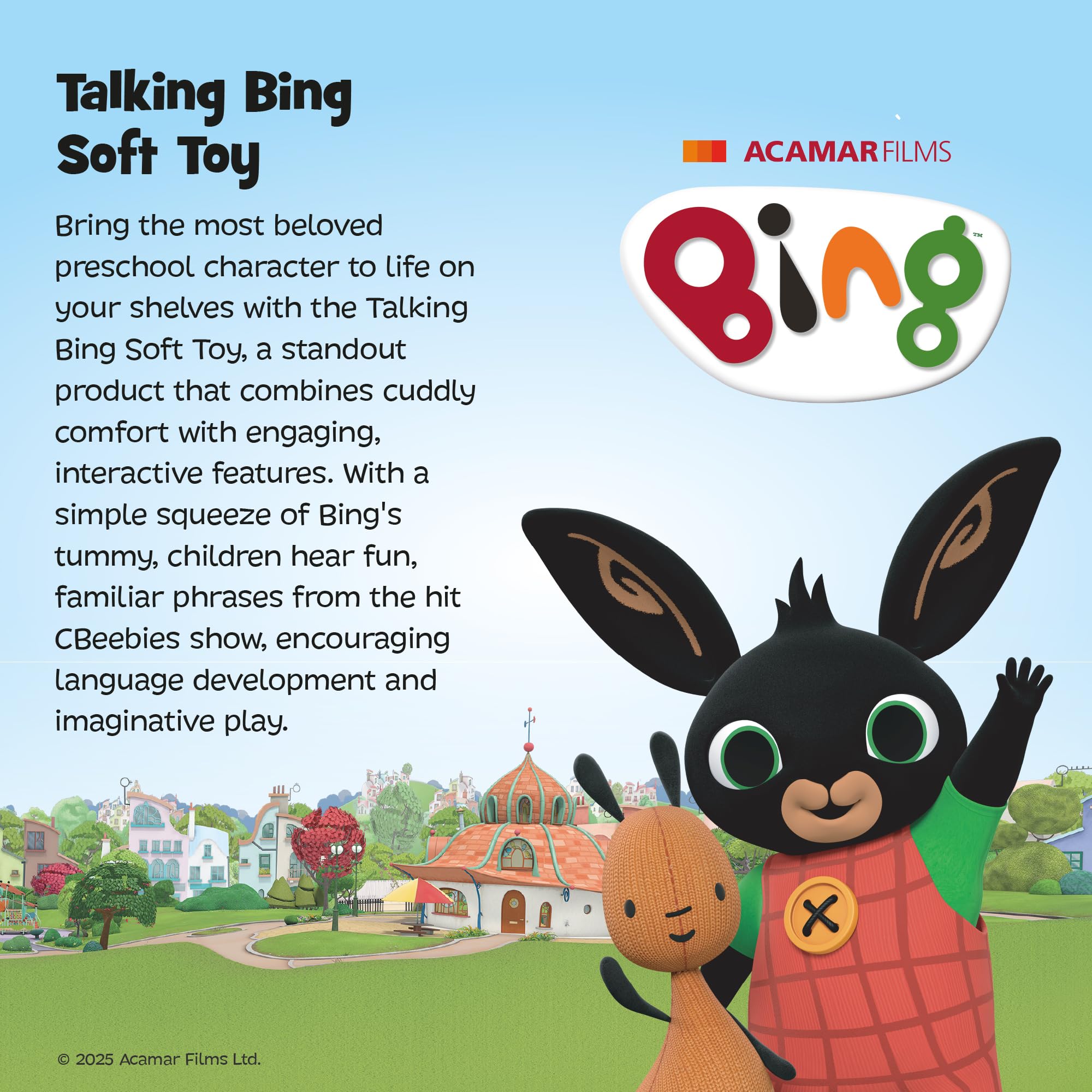 Rainbow Designs Talking Bing Soft Toy - Interactive Character Plush | 28 cm Height 5