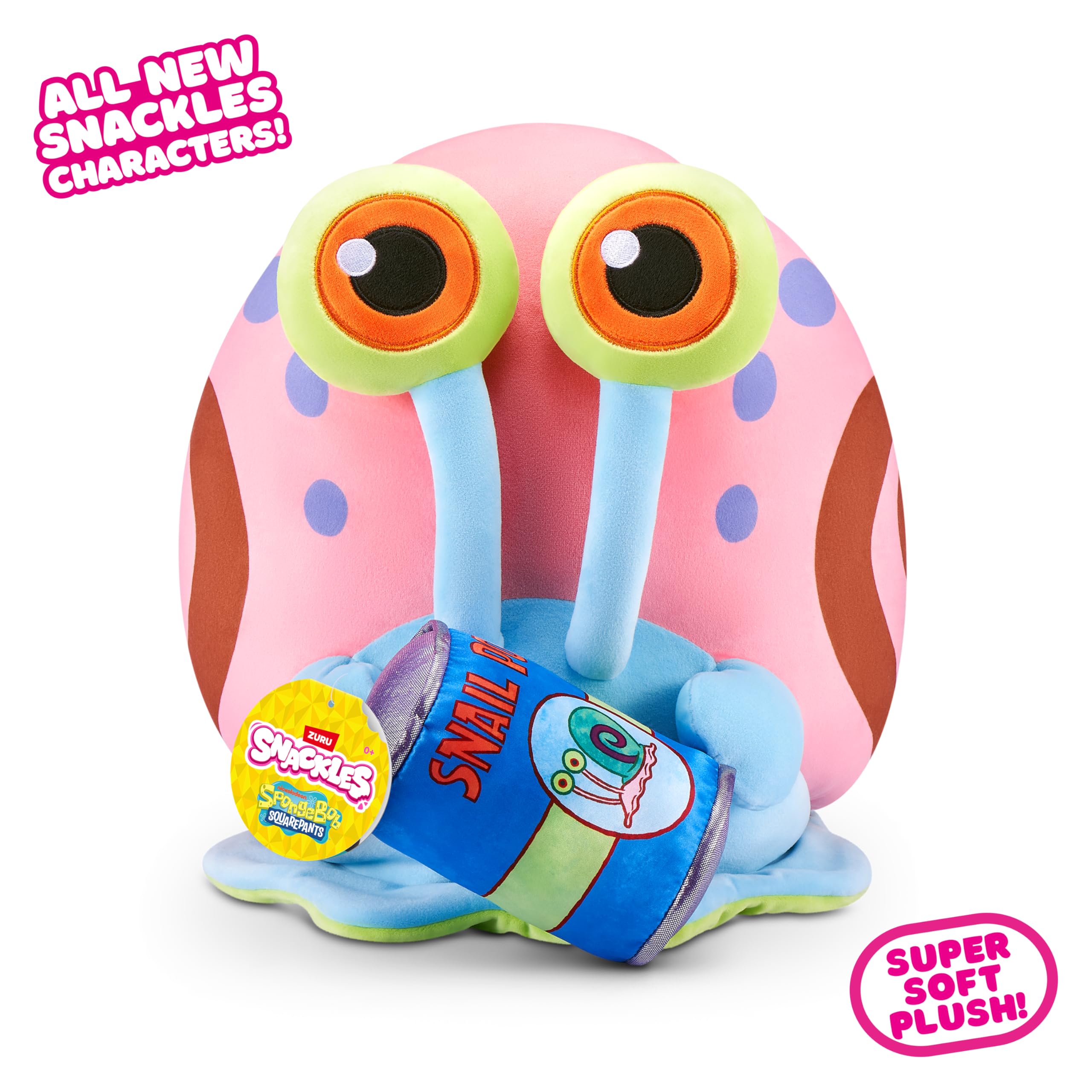 Snackles 14-inch SpongeBob SquarePants Gary the Snail Plush Stuffed Animal