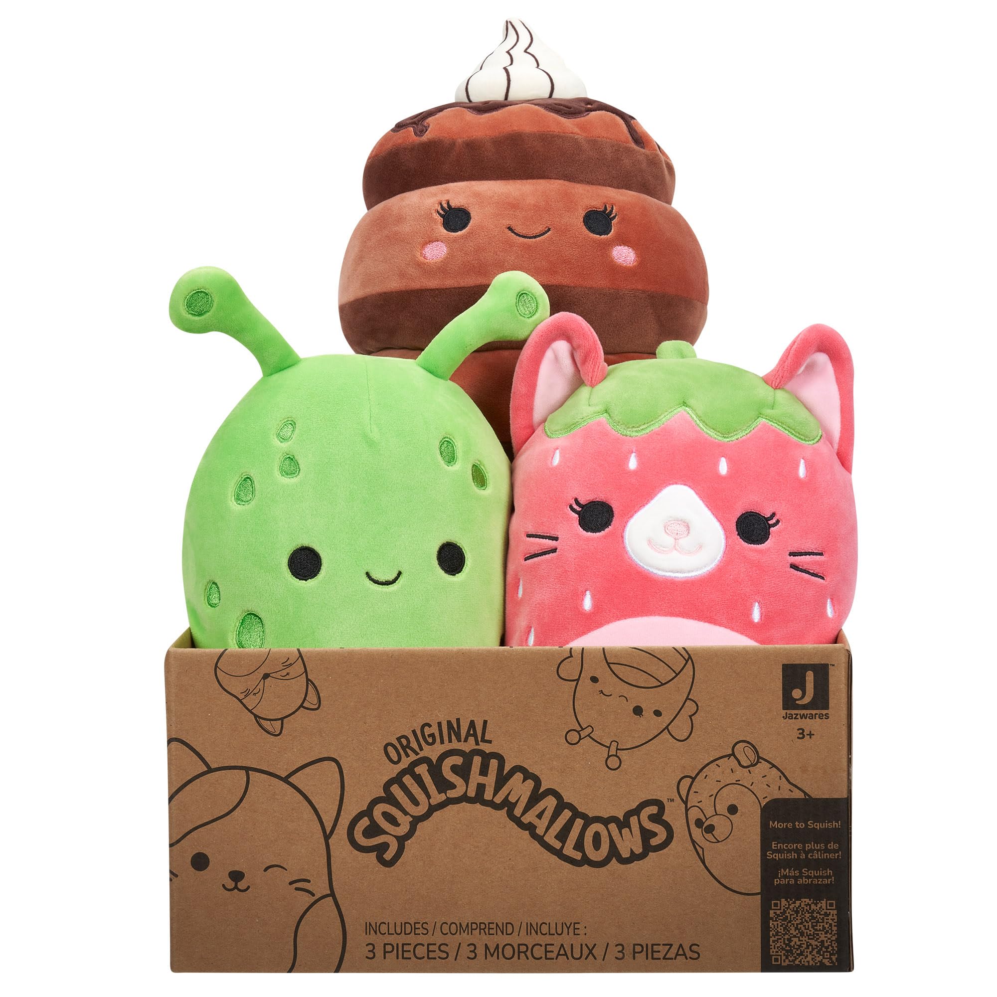 Squishmallows Original 8-Inch Mystery Pack - 3 Pack Ultrasoft Plush Toys for Kids 6