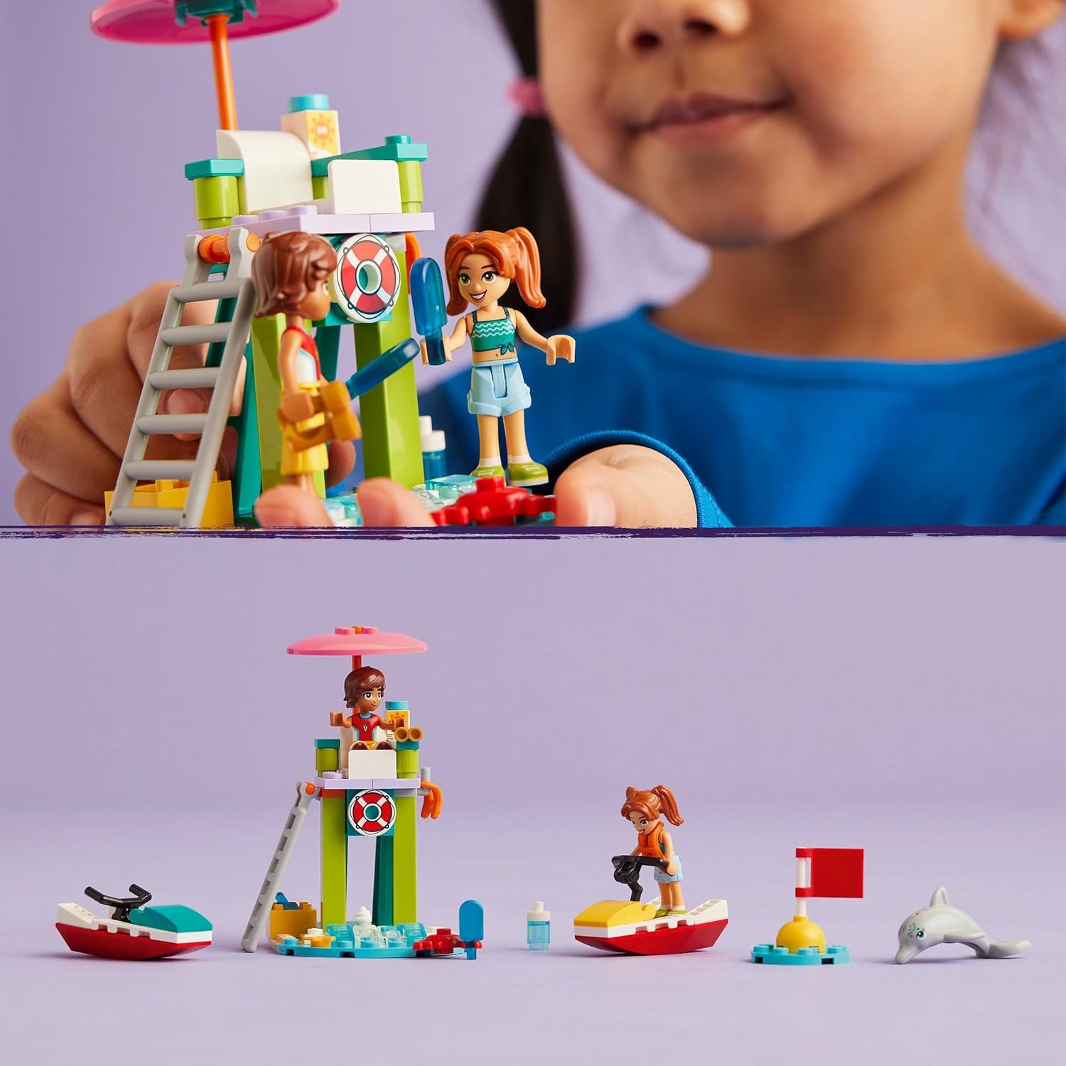 LEGO Friends Beach Water Scooter Building Set - Dolphin & Mini-Dolls Playset for Ages 5+ 3