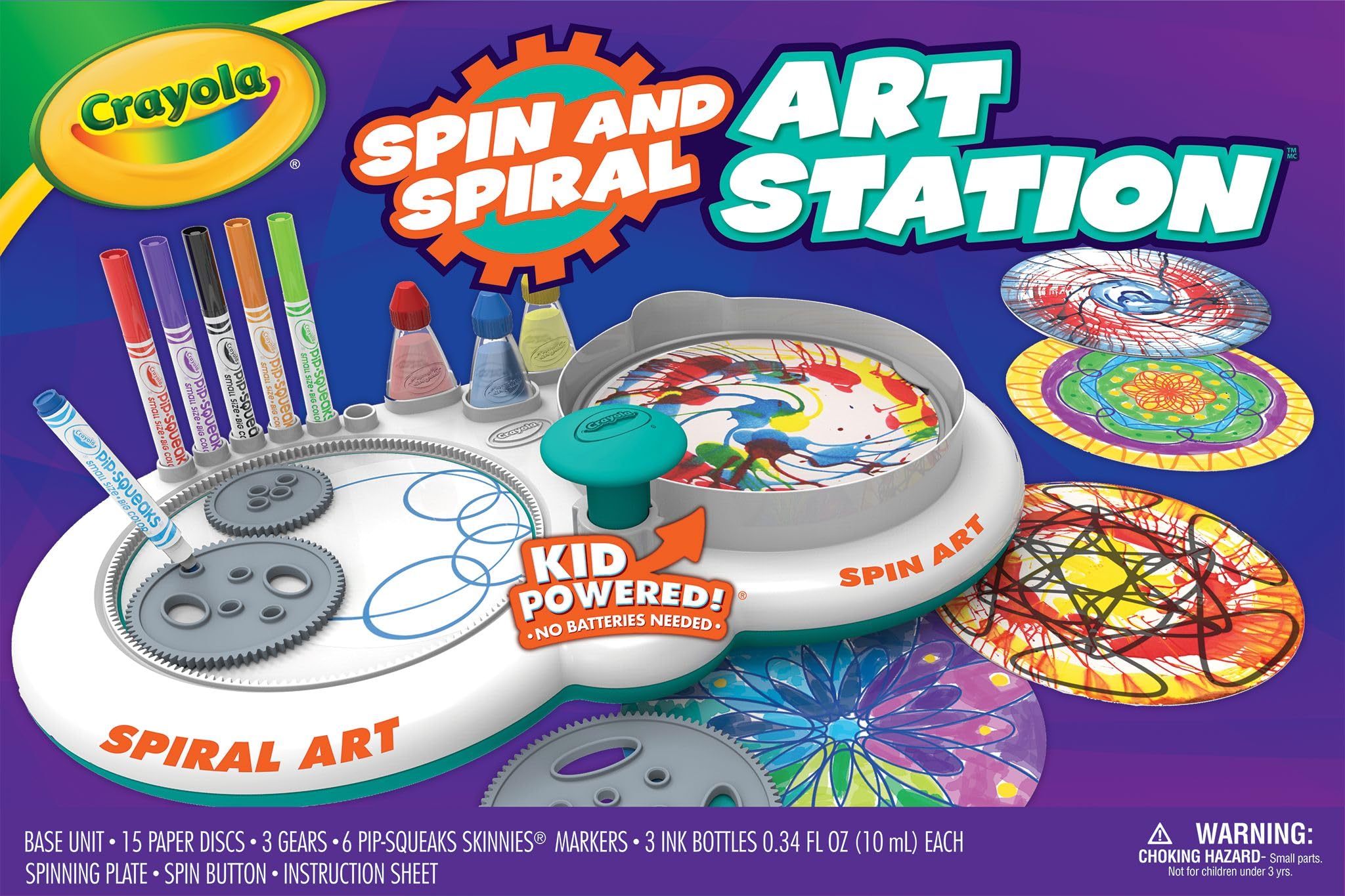 Crayola Spin and Spiral Art Station - 2-in-1 Creative Craft Kit for Kids Ages 6+ 9