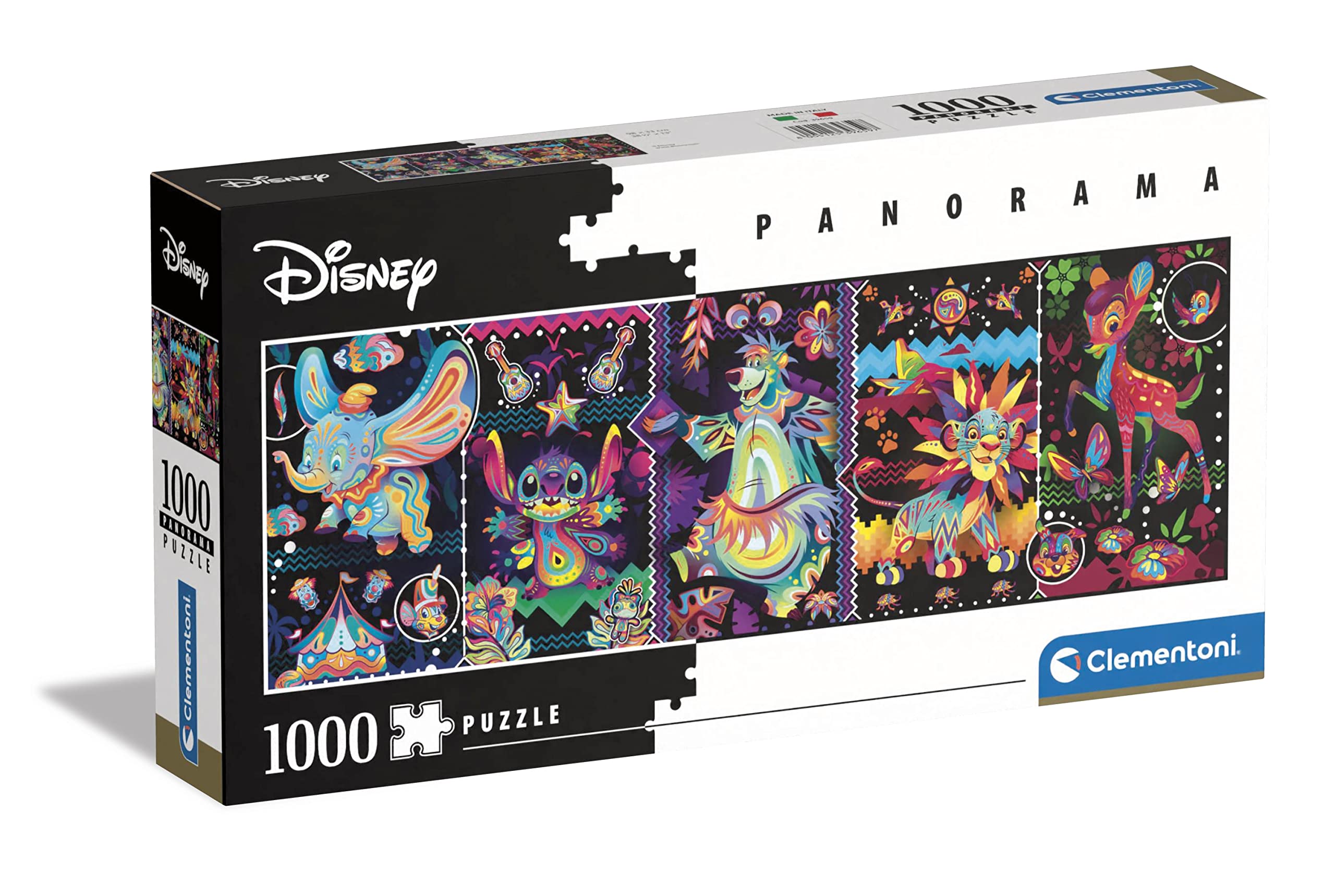 Clementoni Disney Joys Panorama 1000-Piece Jigsaw Puzzle - Made in Italy
