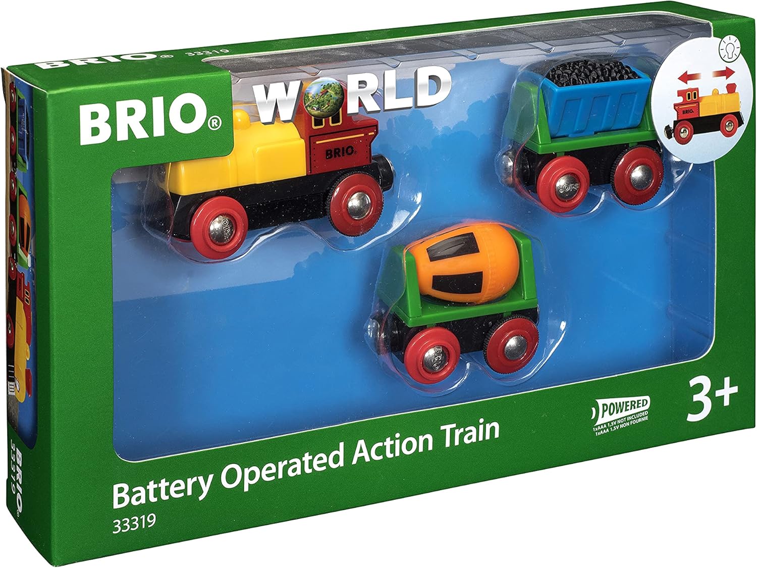 BRIO World Battery Operated Action Train Set - Compatible with BRIO Railway, FSC Certified Wood, Model 33319 7