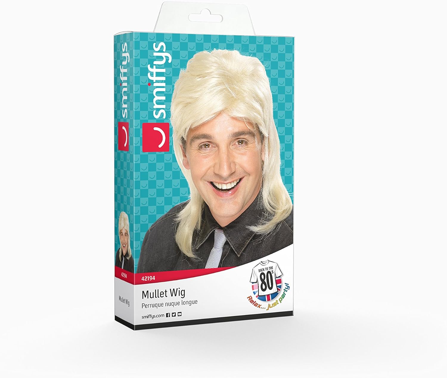 Smiffys 80s Mullet Wig - Blonde