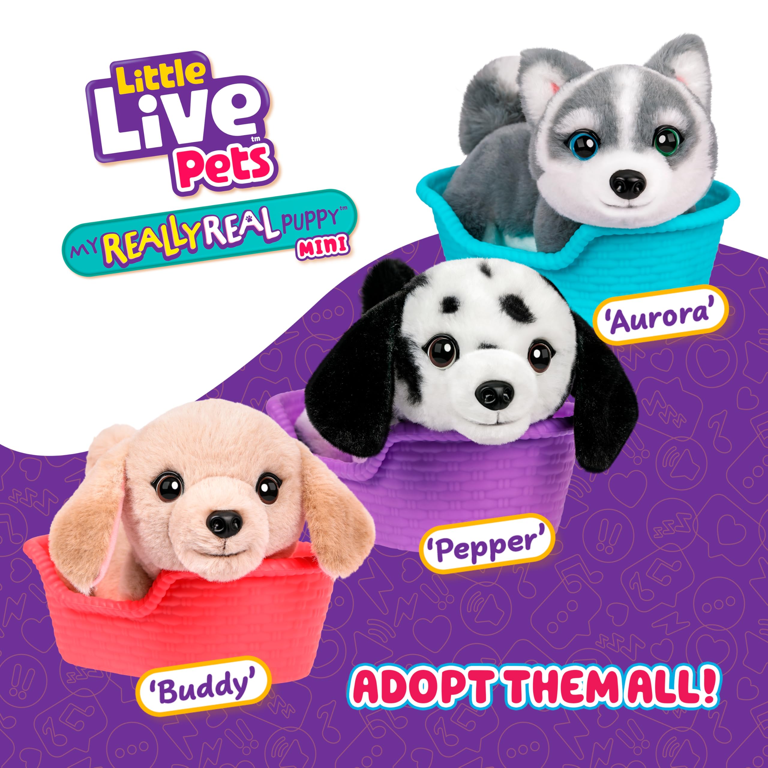 Little Live Pets My Really Real Puppy Minis - Pepper the Dalmatian Interactive Plush Toy | 11cm 6