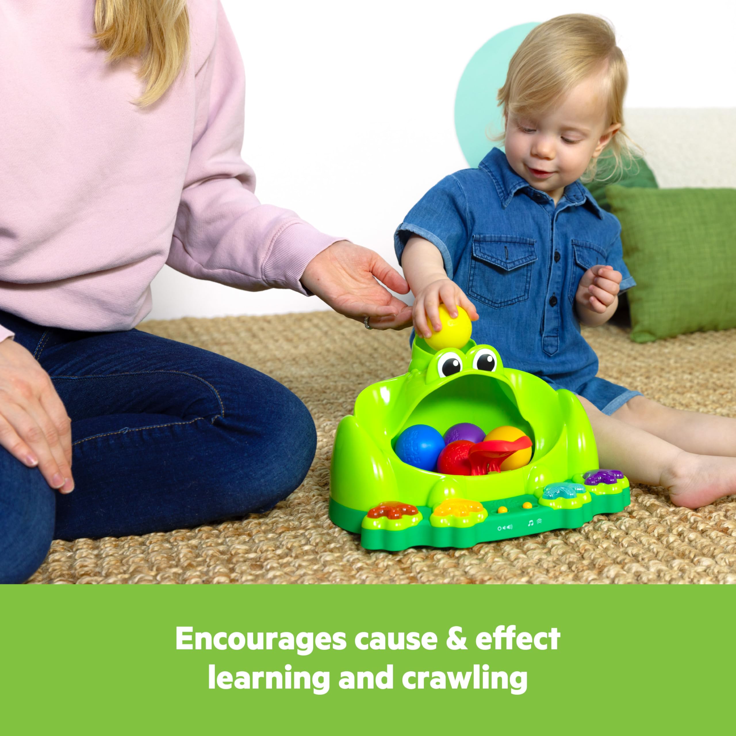 Bright Starts Poppin' Ball Frog Toy - Interactive Ball Play for Babies 6M+ 13