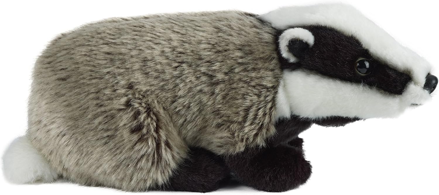 Living Nature Soft Toy - Realistic Badger Plush (27cm) 6