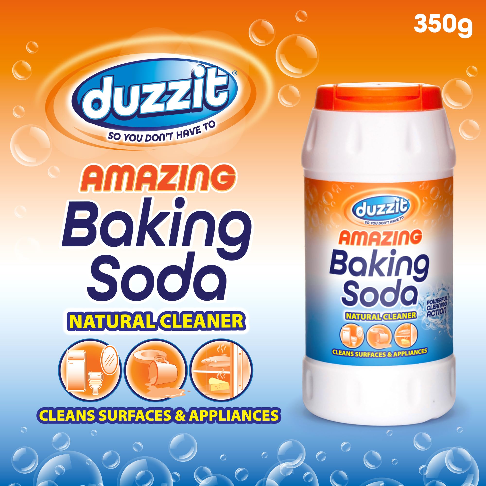 Duzzit Amazing Baking Soda - 350g Powder for Powerful, Natural Cleaning & Deodorising
