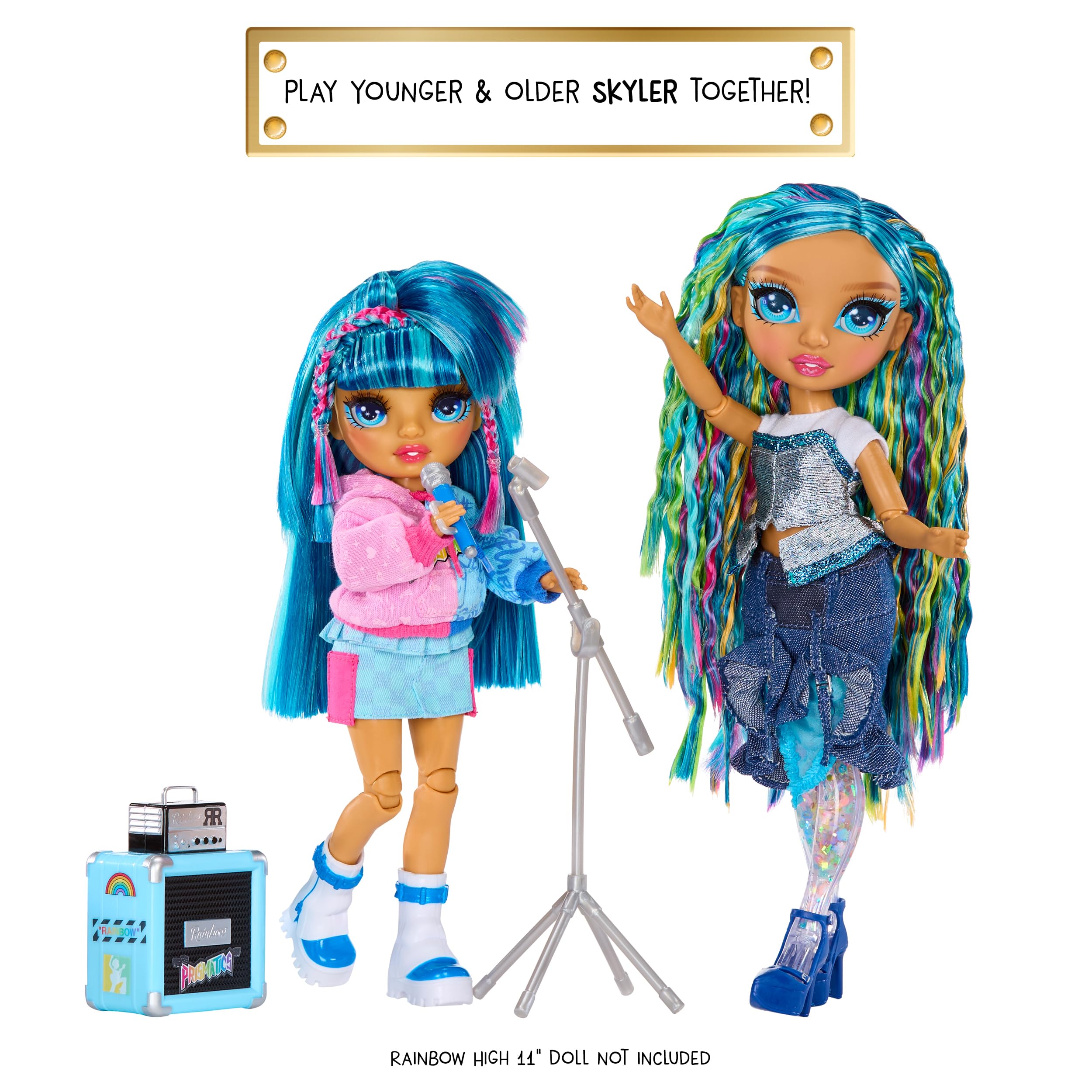 Rainbow High Junior High Rock Band - Skyler Blue 23cm Fashion Doll with Microphone & Amp 5
