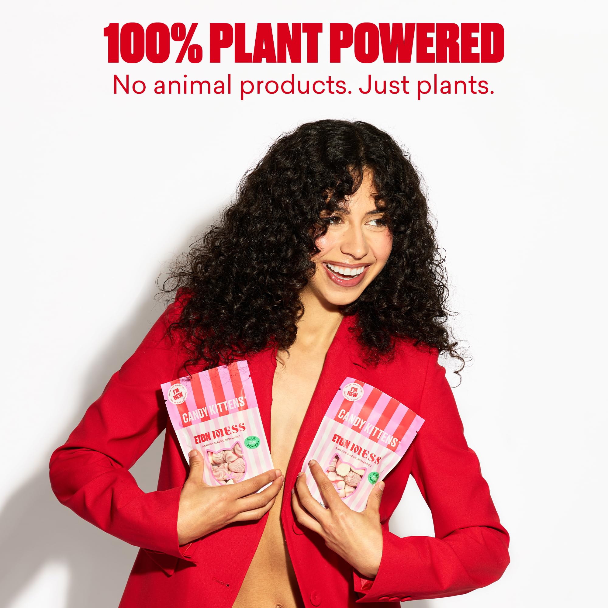 Candy Kittens Vegane Süßigkeiten Eton Mess – Erdbeersaft-Kaubonbons (140-g-Beutel) 7