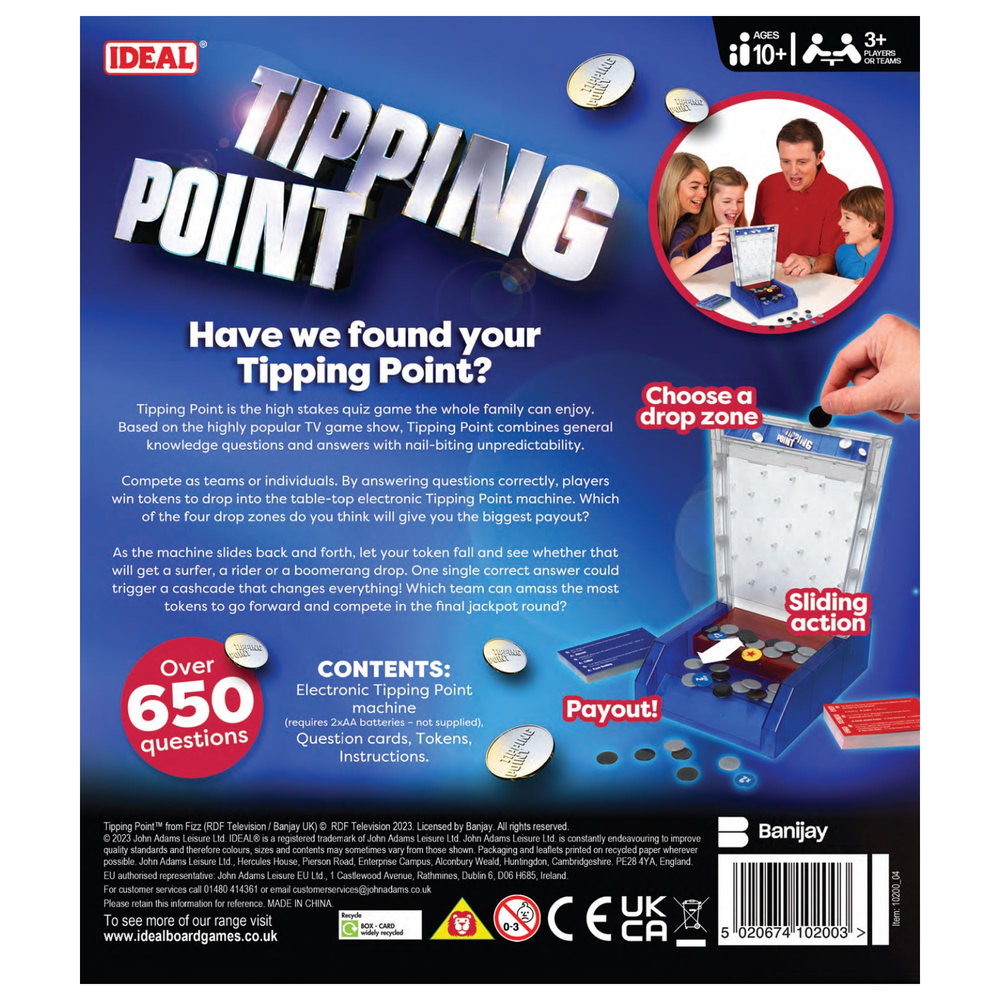 Ideal Tipping Point TV Show Game Electronic Board Game 8