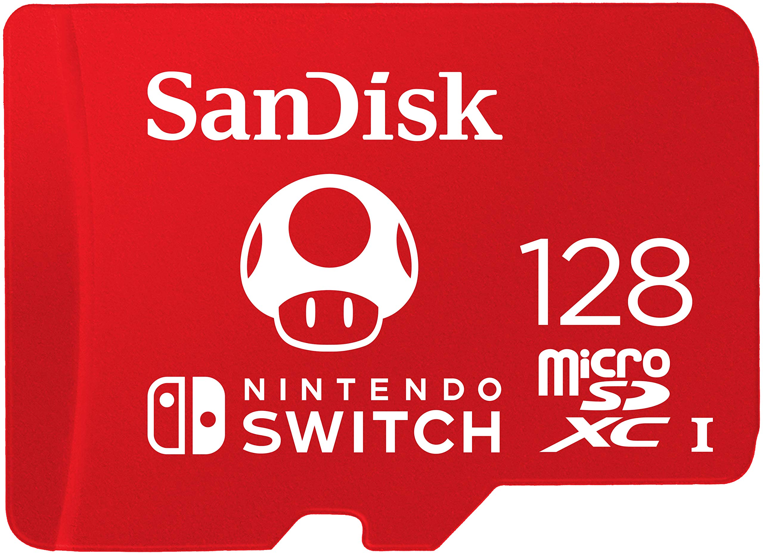 SanDisk microSDXC UHS-I Card 128GB for Nintendo Switch | Red | 100MB/s Read Speed