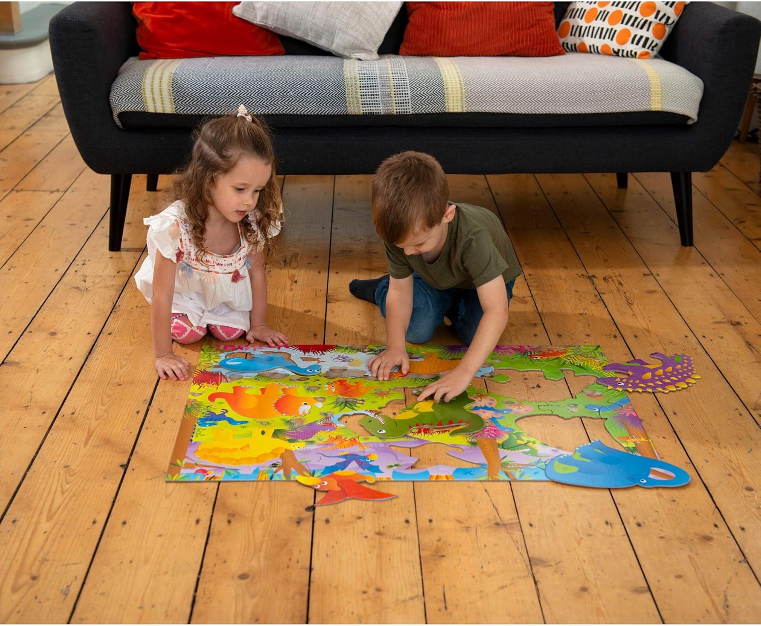 Galt Toys Giant Floor Puzzle - Dinosaurs, 30-Piece Extra Large Educational Puzzle for Kids Ages 3-6
