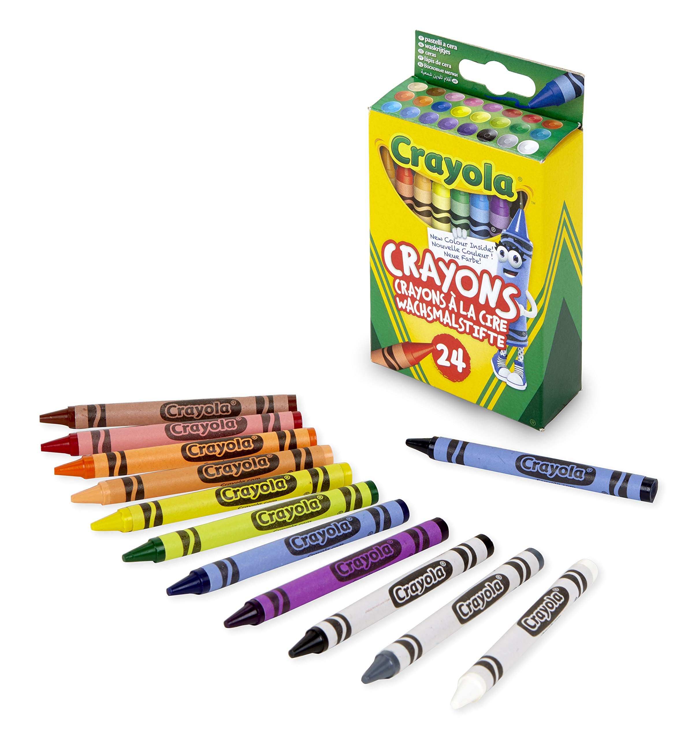 CRAYOLA Crayons - 24 Vibrant Wax Colours | Double Wrapped Strength | Ages 3+