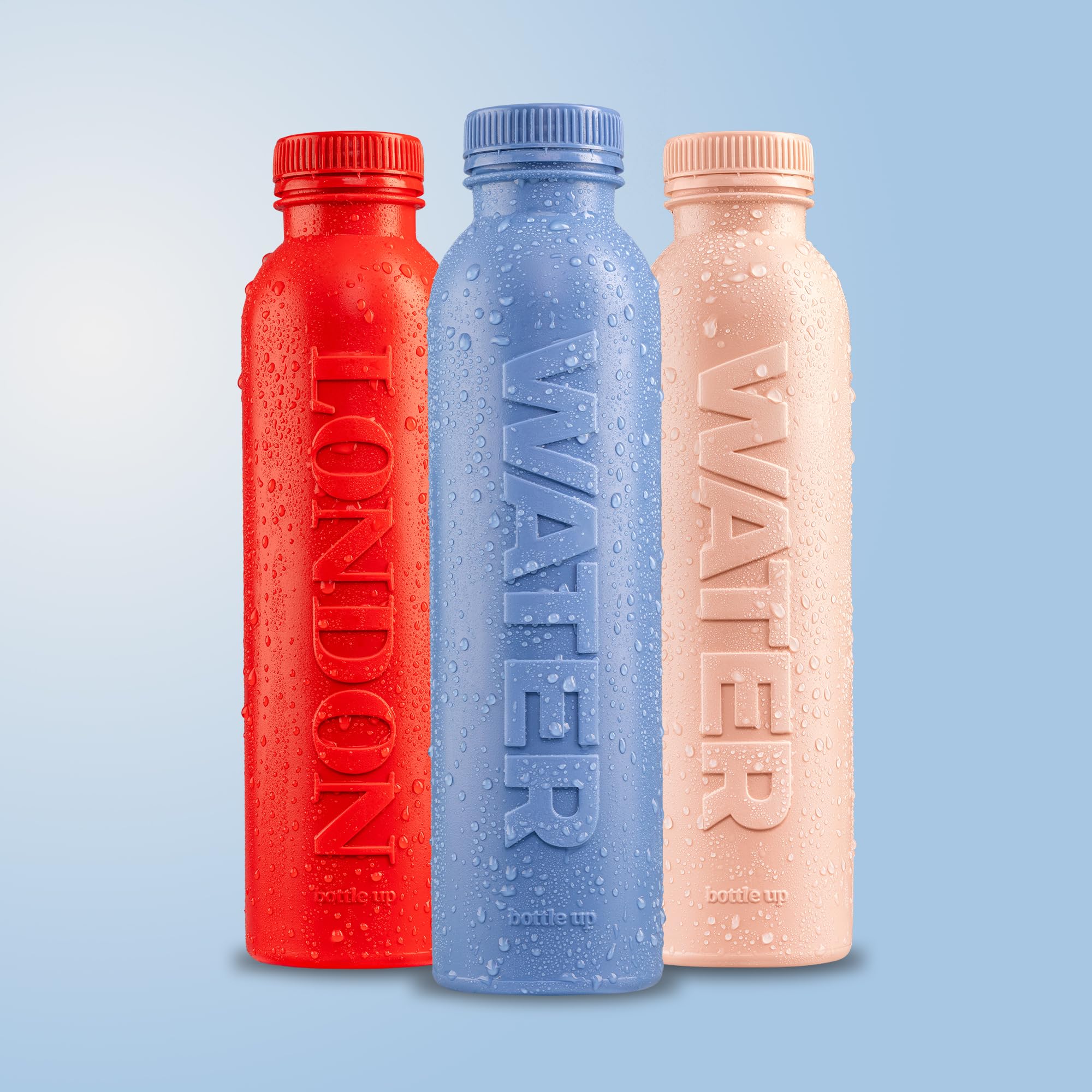 Bottle Up – Wiederverwendbare, BPA-freie 500-ml-Wasserflasche auf Pflanzenbasis – Champagnerrosa, vorgefüllt mit stillem Quellwasser 6