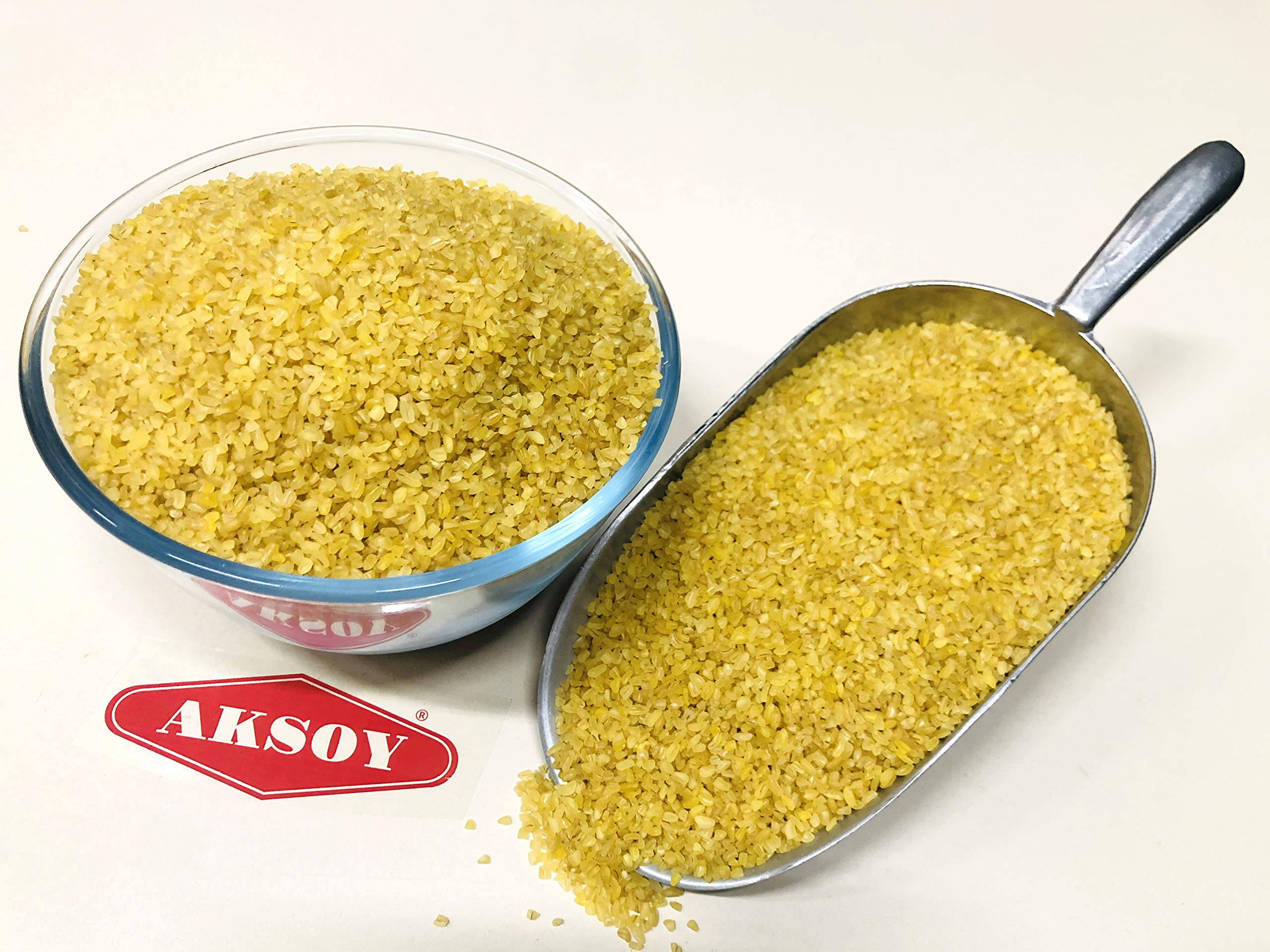 AKSOY Coarse Bulgur Wheat - 1KG Natural Whole Grain Cracked Wheat | Quick Cooking
