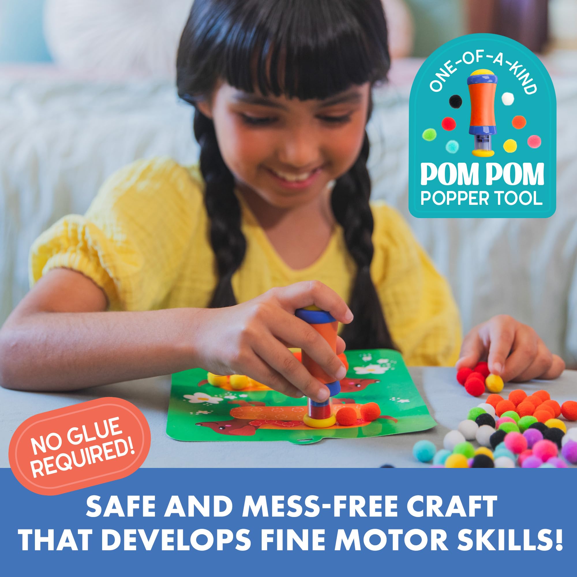 Learning Resources Pom Pom Kit Animal Dress-Up - Arts & Crafts for 5+ Year Olds 5