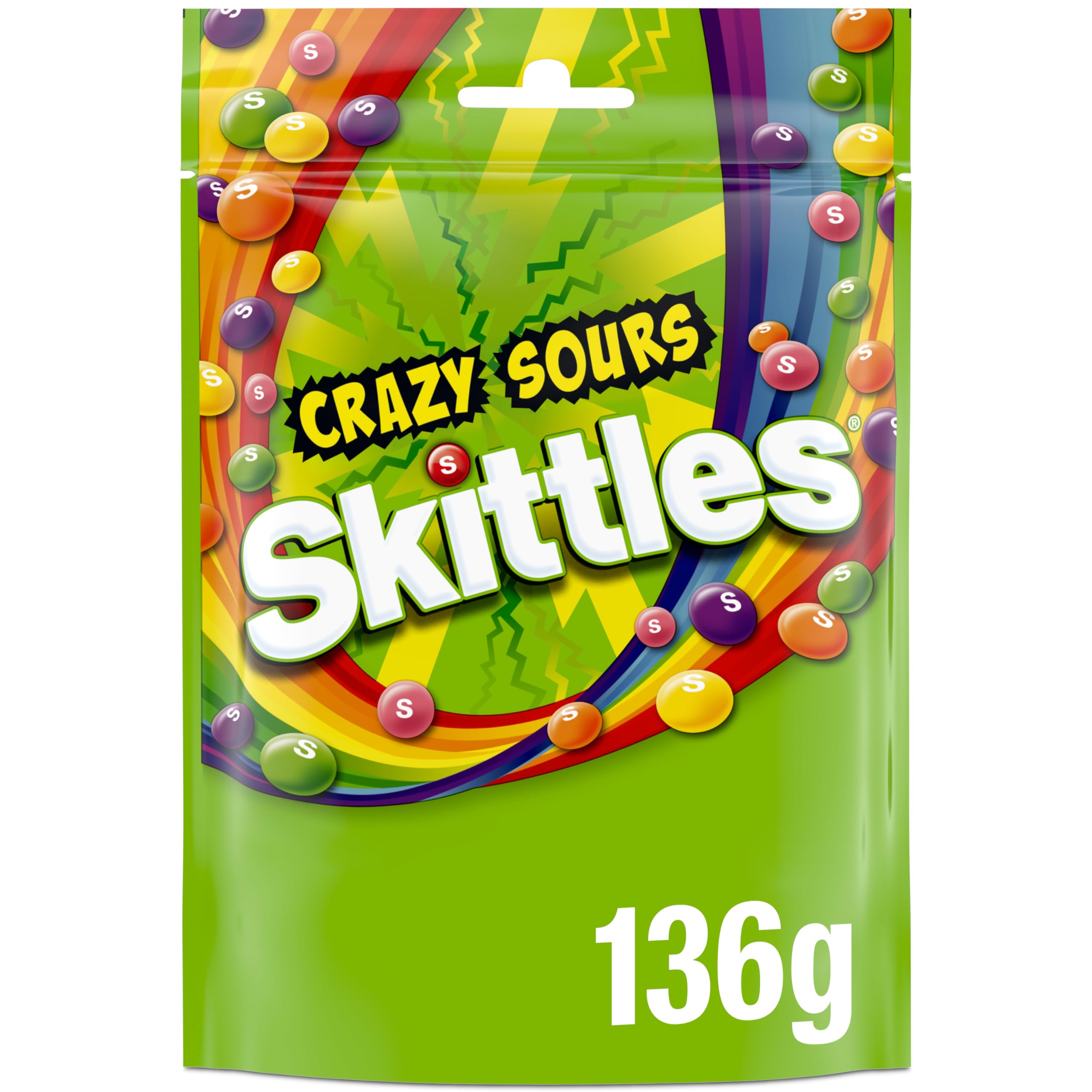 Skittles - Crazy Sours Sweets Pouch 136g