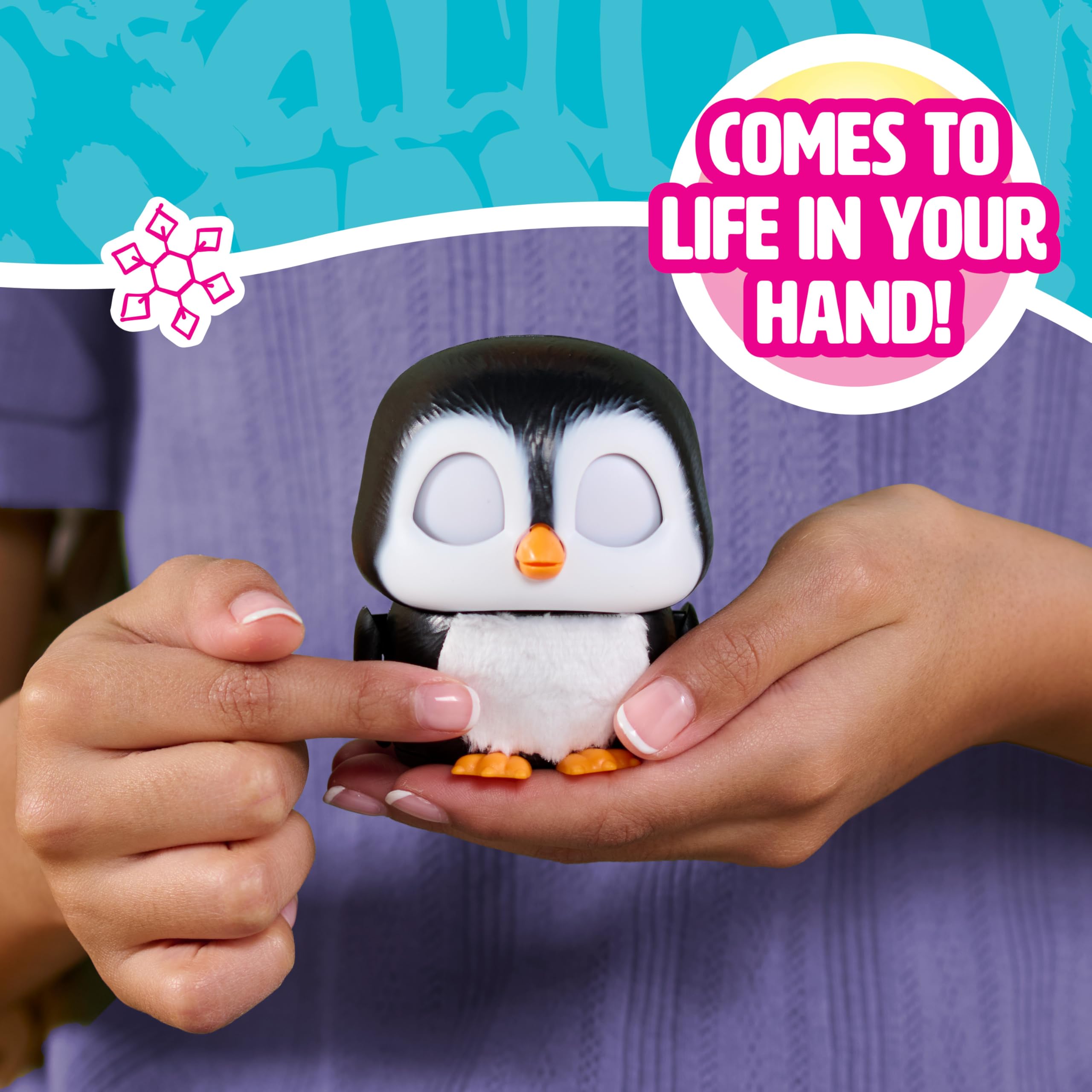 furReal Handfuls Shivers the Penguin - Interactive 3.5 Inch Plush Toy for Kids 11