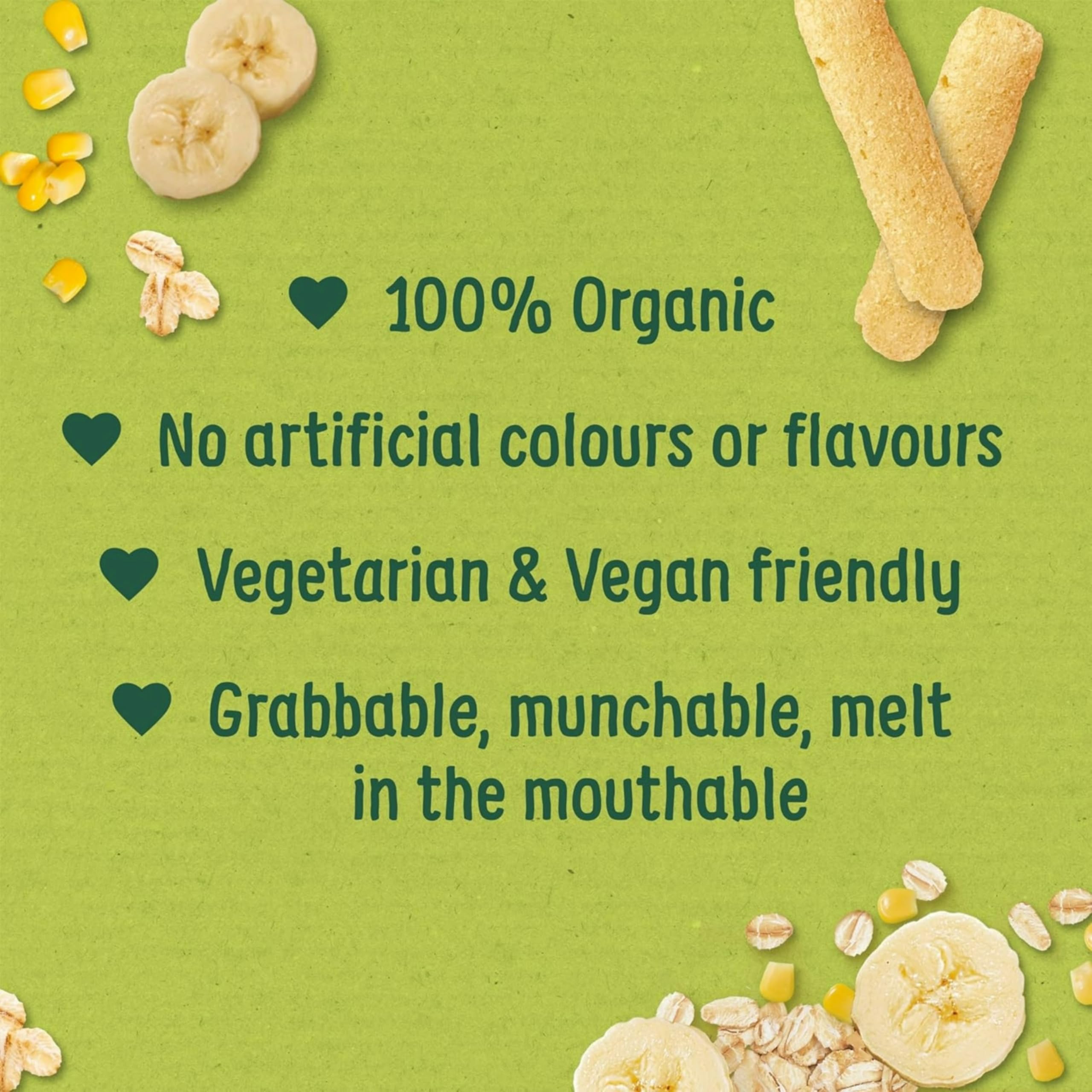 Organix - Banana Weaning Wands Organic Baby Snack 25g (Pack of 5) 4