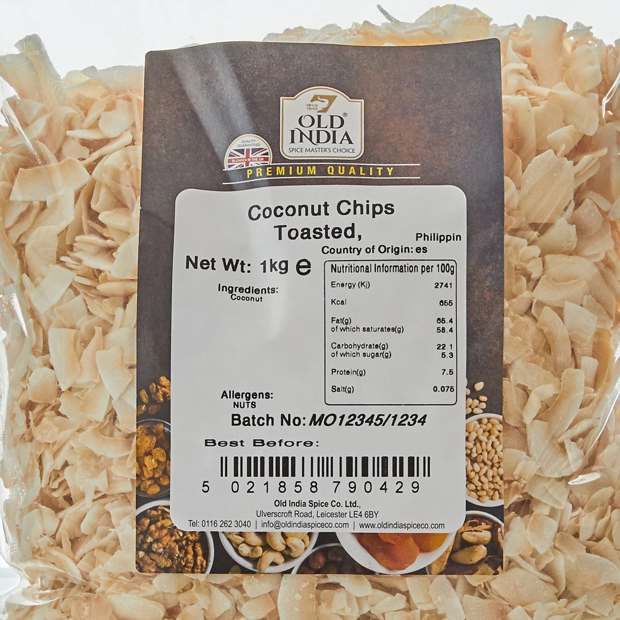 Old India Toasted Coconut Chips, 1kg 3