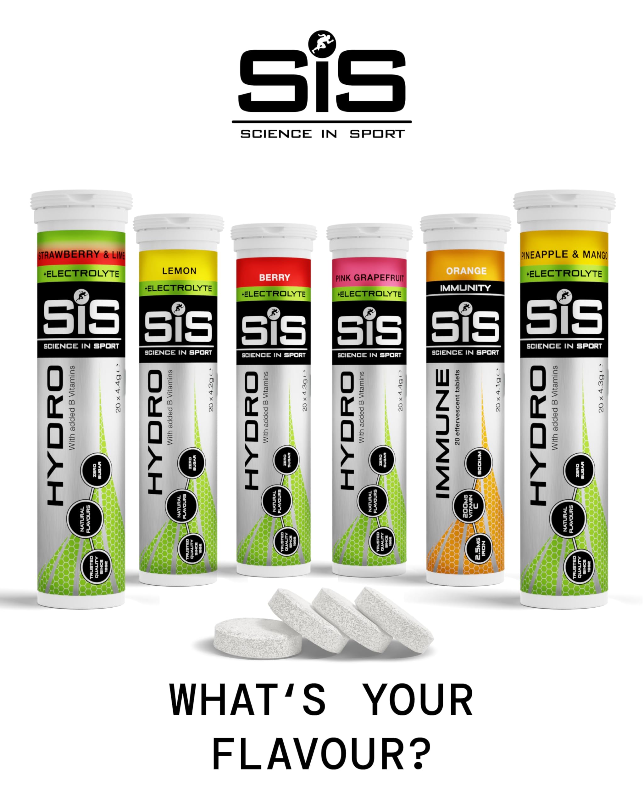 Science in Sport GO Hydro Electrolyte Tablets with Caffeine – Cola Flavor, 160 Tablets (8 x 20), Zero Sugar, Vegan 4