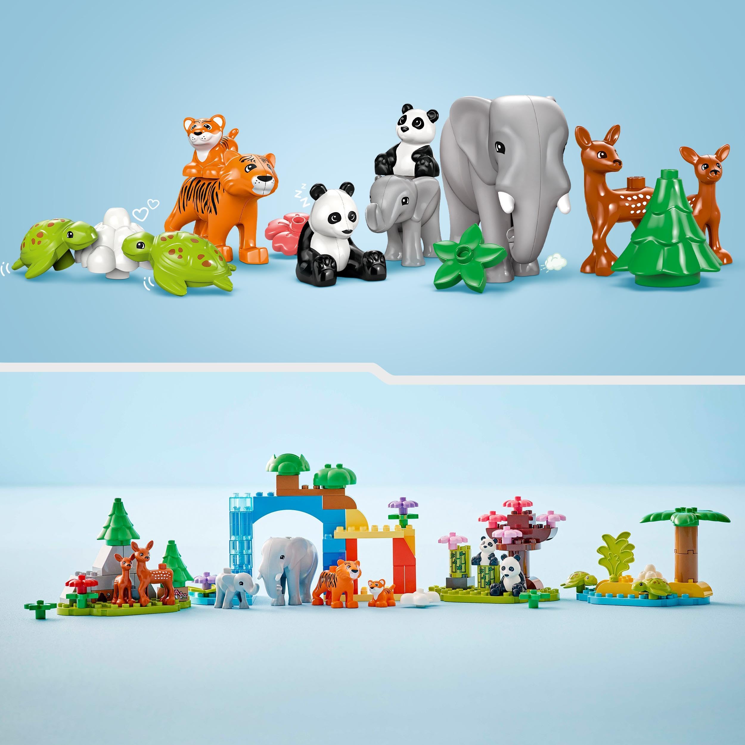 LEGO DUPLO 3in1 Wild Animal Families Set 10446 | Toddler Learning Toy for Ages 2+ 4