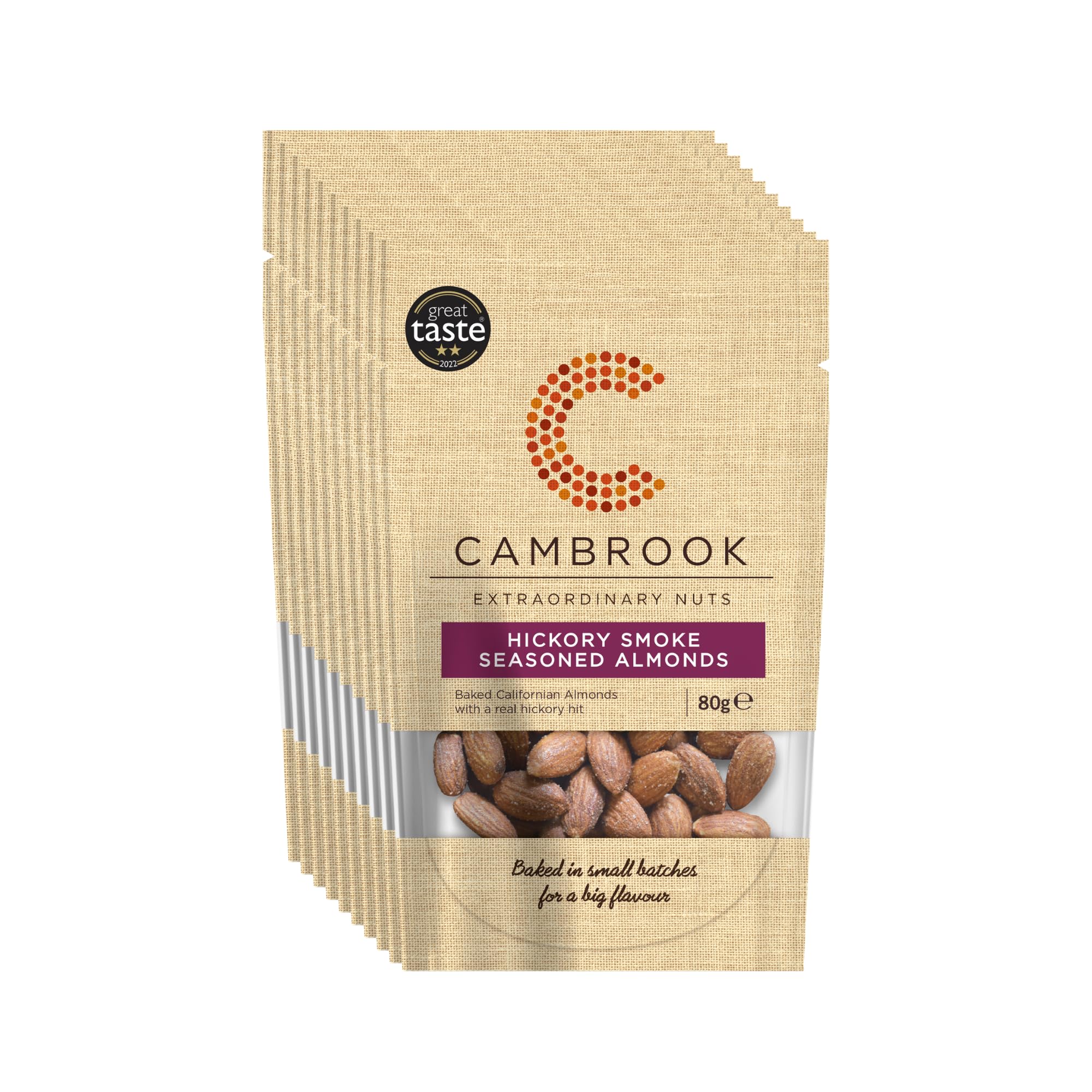 Cambrook Hickory Smoke Flavour Almonds 80g (Pack of 9) 3
