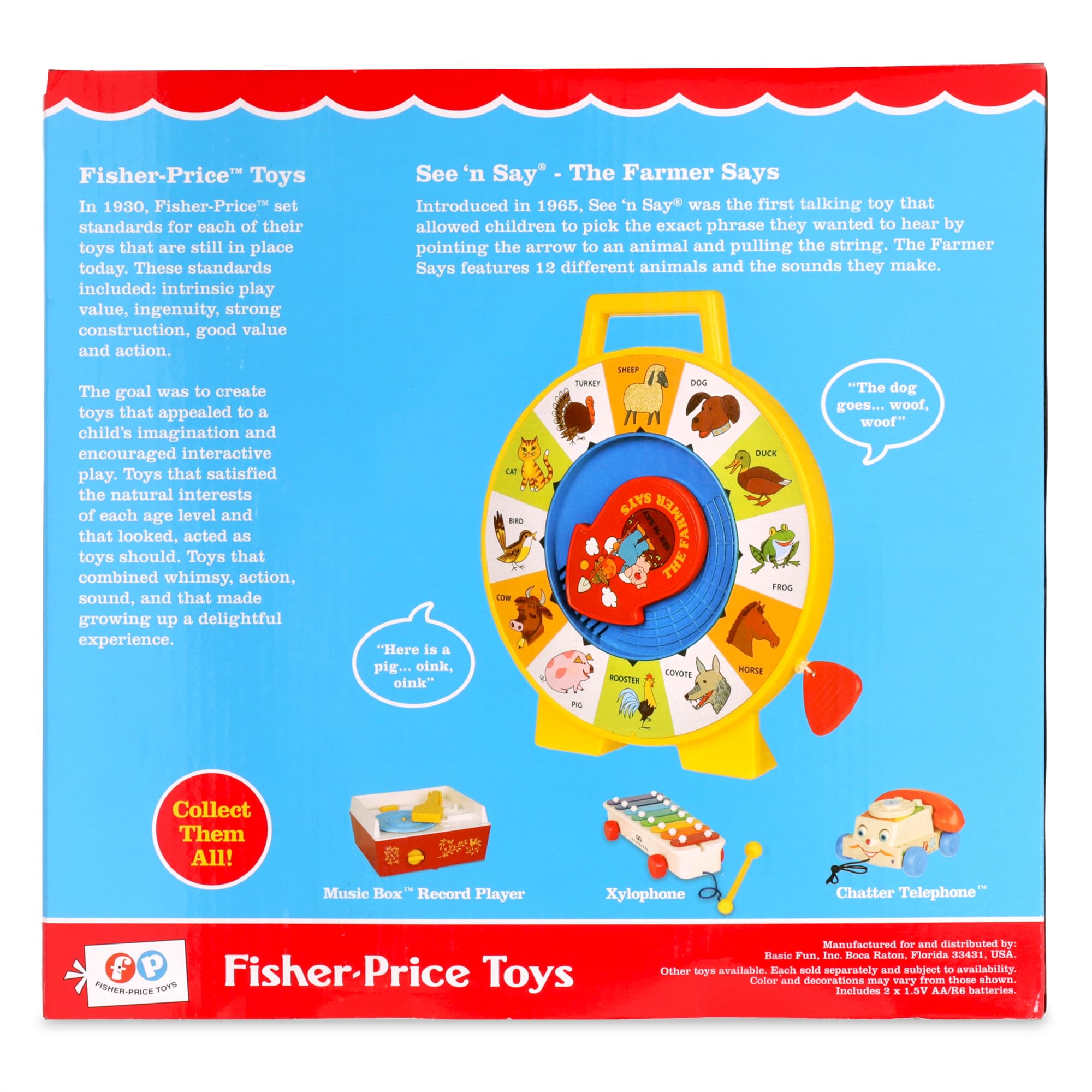 Fisher Price Classics See 'n Say Farmer Says - Interactive Educational Toy for Toddlers 6