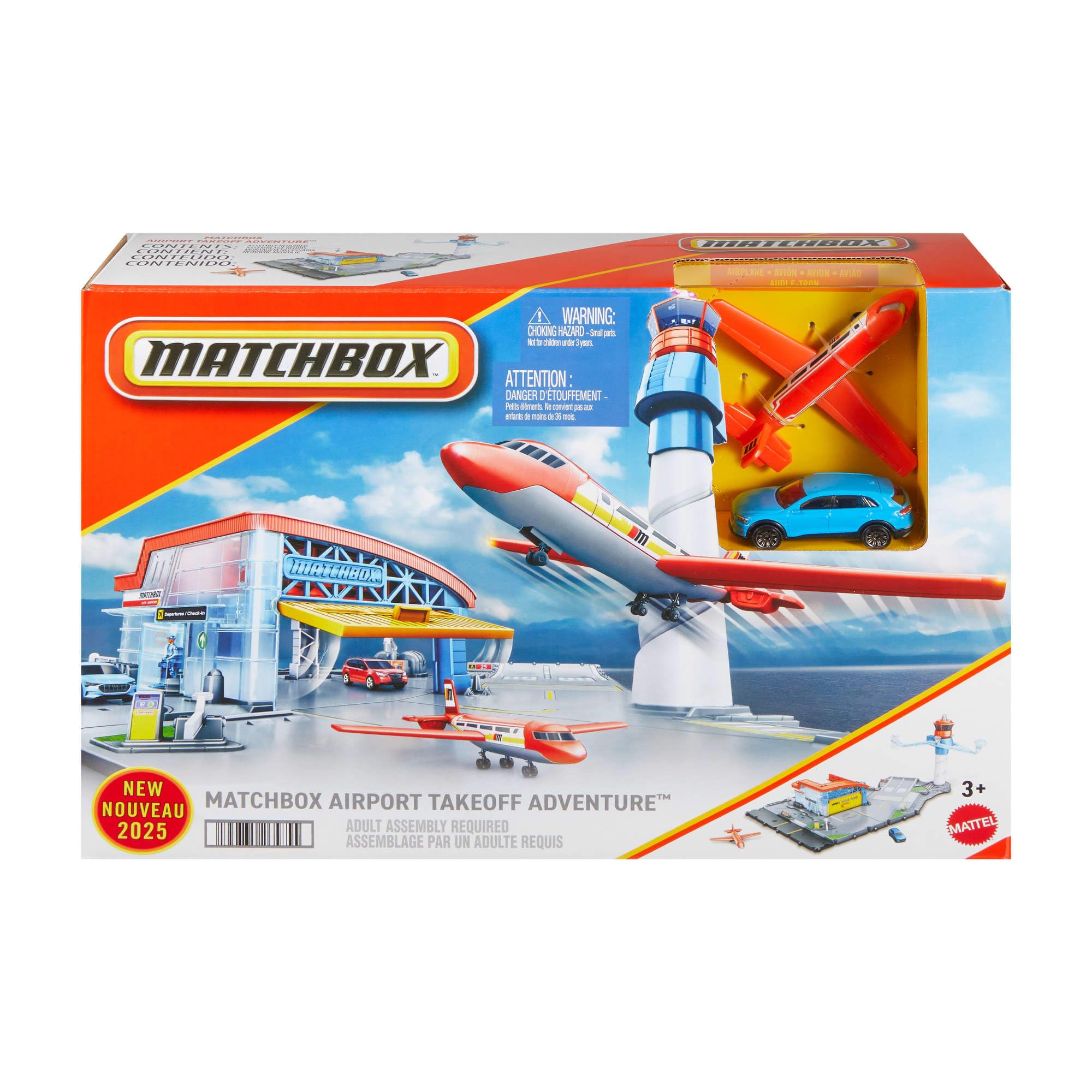Matchbox Airport Takeoff Adventure Playset with Die-Cast Audi e-tron - Vehicle Playset for Kids 5