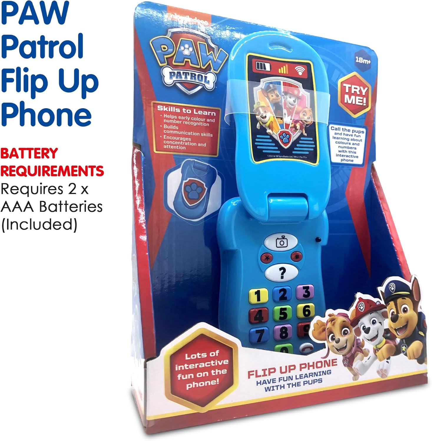 Paw Patrol Flip-Up Phone - Interactive Learning Toy for Toddlers 18 Months & Up 9