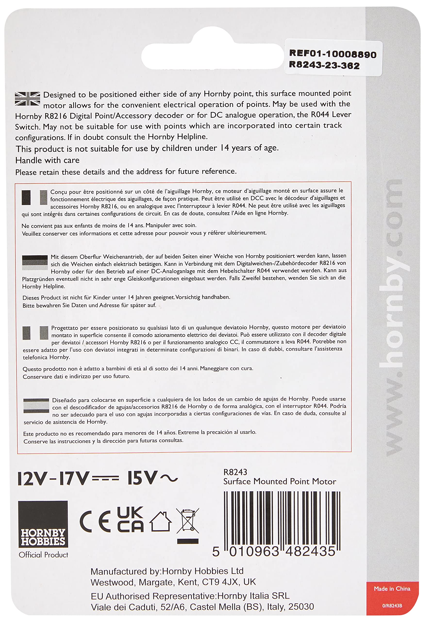 Hornby R8243 Surface Mounted Point Motor for Model Railway Layouts 5