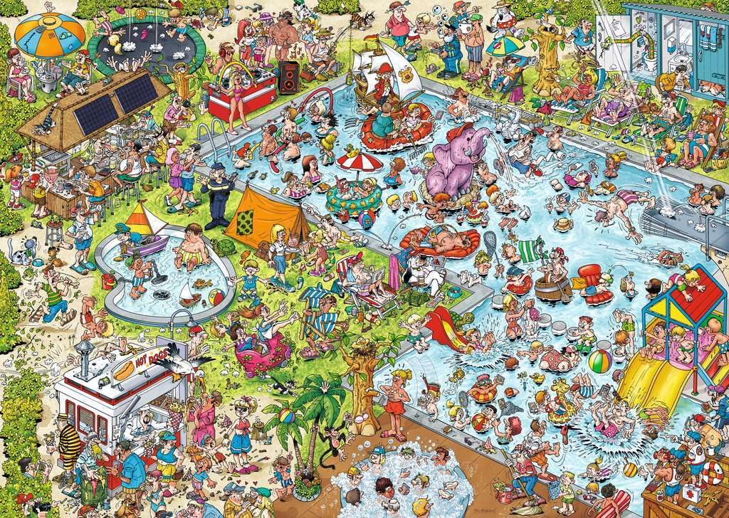 Ravensburger Holiday Resort No. 3 The Pool Jigsaw Puzzle - 1000 Pieces | Adult & Child (12+)