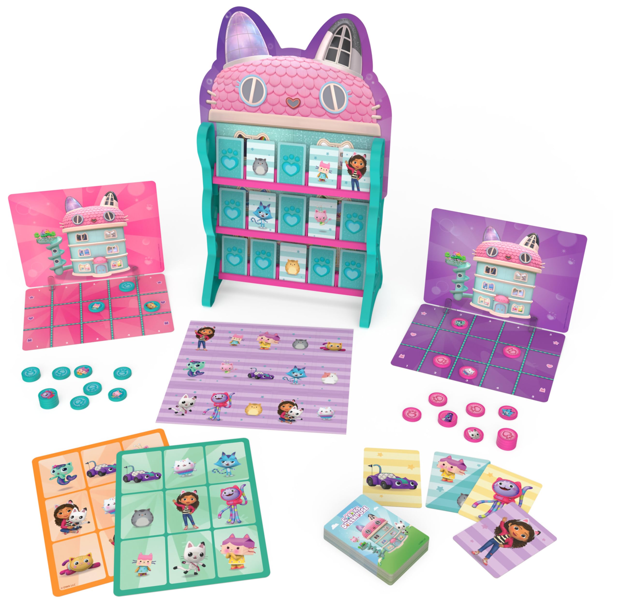 Spin Master Games Gabby’s Dollhouse Games HQ Board Game 8