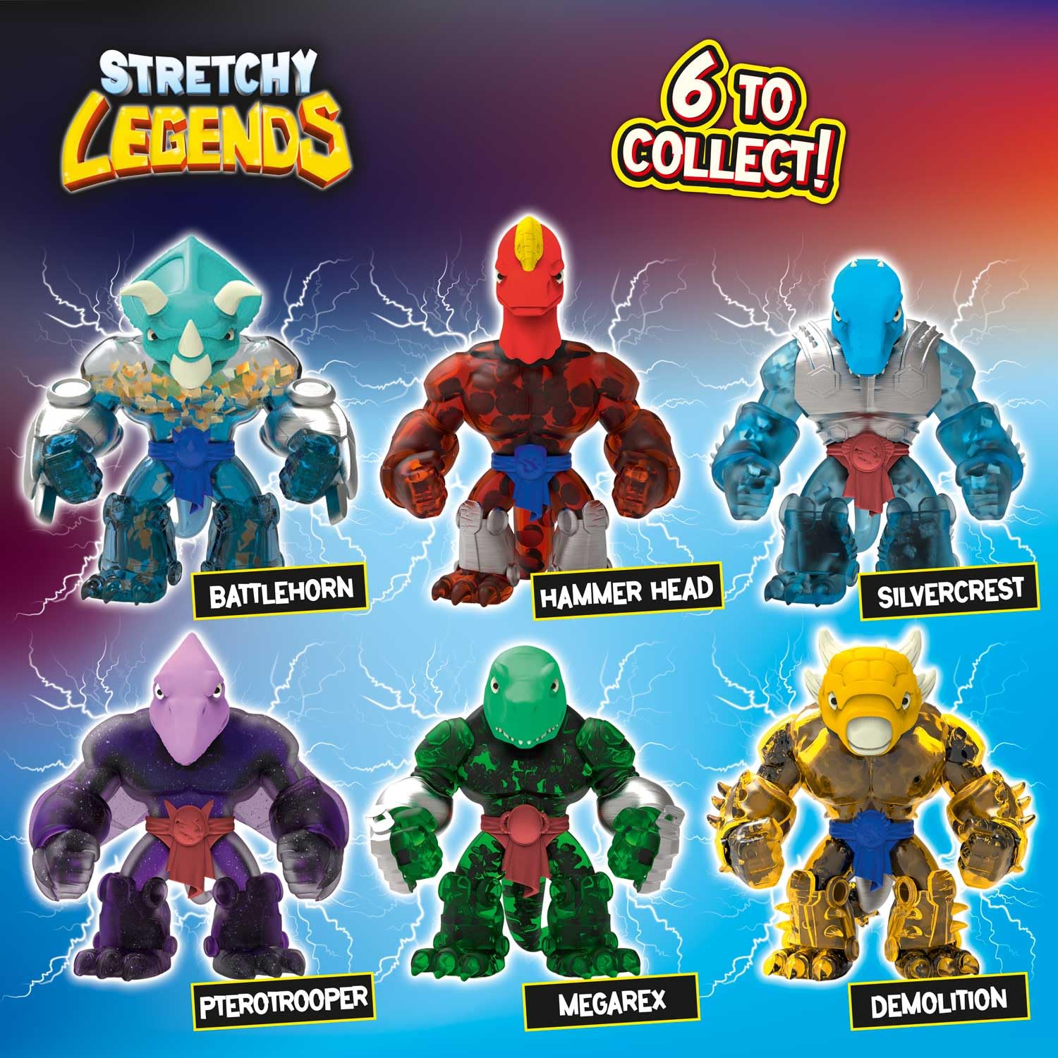 STRETCHY LEGENDS Hammer Head Action Figure - Stretchy Squishy Toy for Kids 3 Years and Up 9