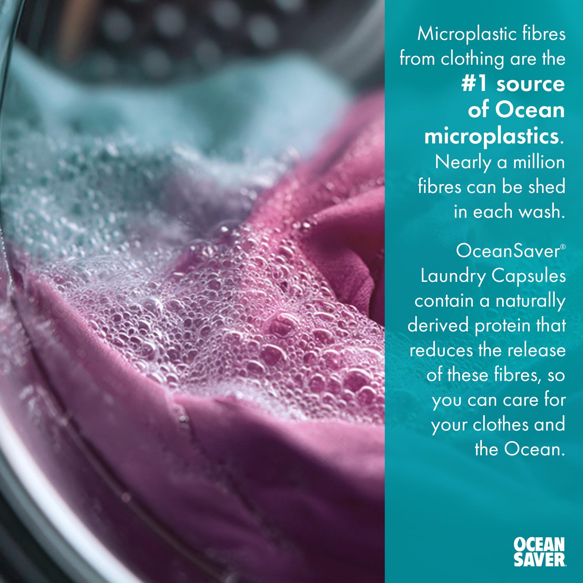 OceanSaver Eco Bio Laundry Detergent Capsules - 30 Washes | 3-in-1 Deep Clean | Wild Sea & Sandalwood 7