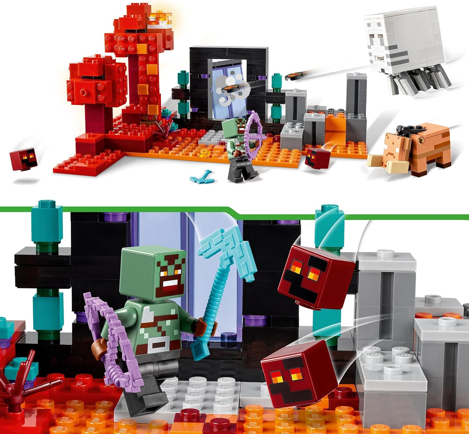 LEGO Minecraft The Nether Portal Ambush 21255 Building Set for Kids 8+ 3