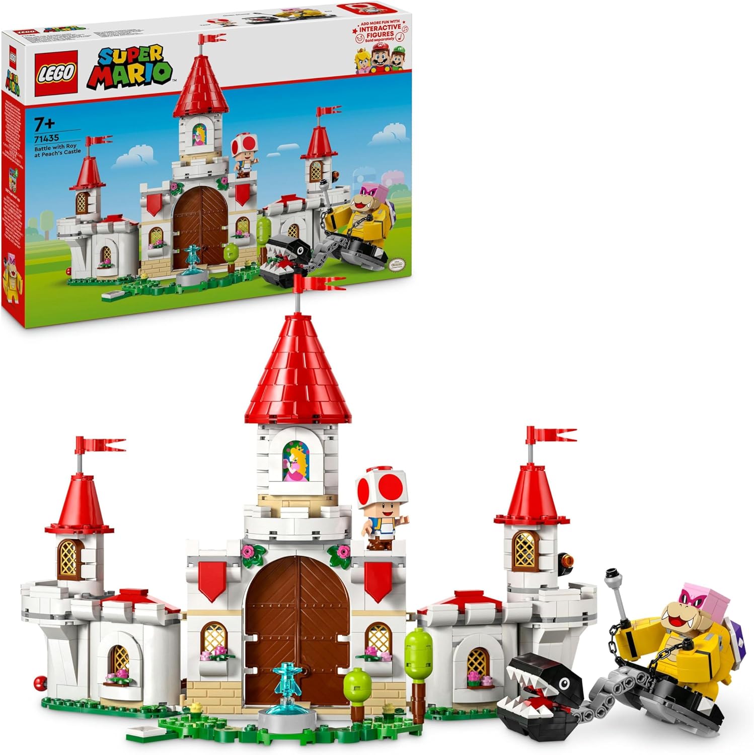 LEGO Super Mario Battle with Roy at Peach’s Castle Playset - 738-Piece Building Set for Kids 7+