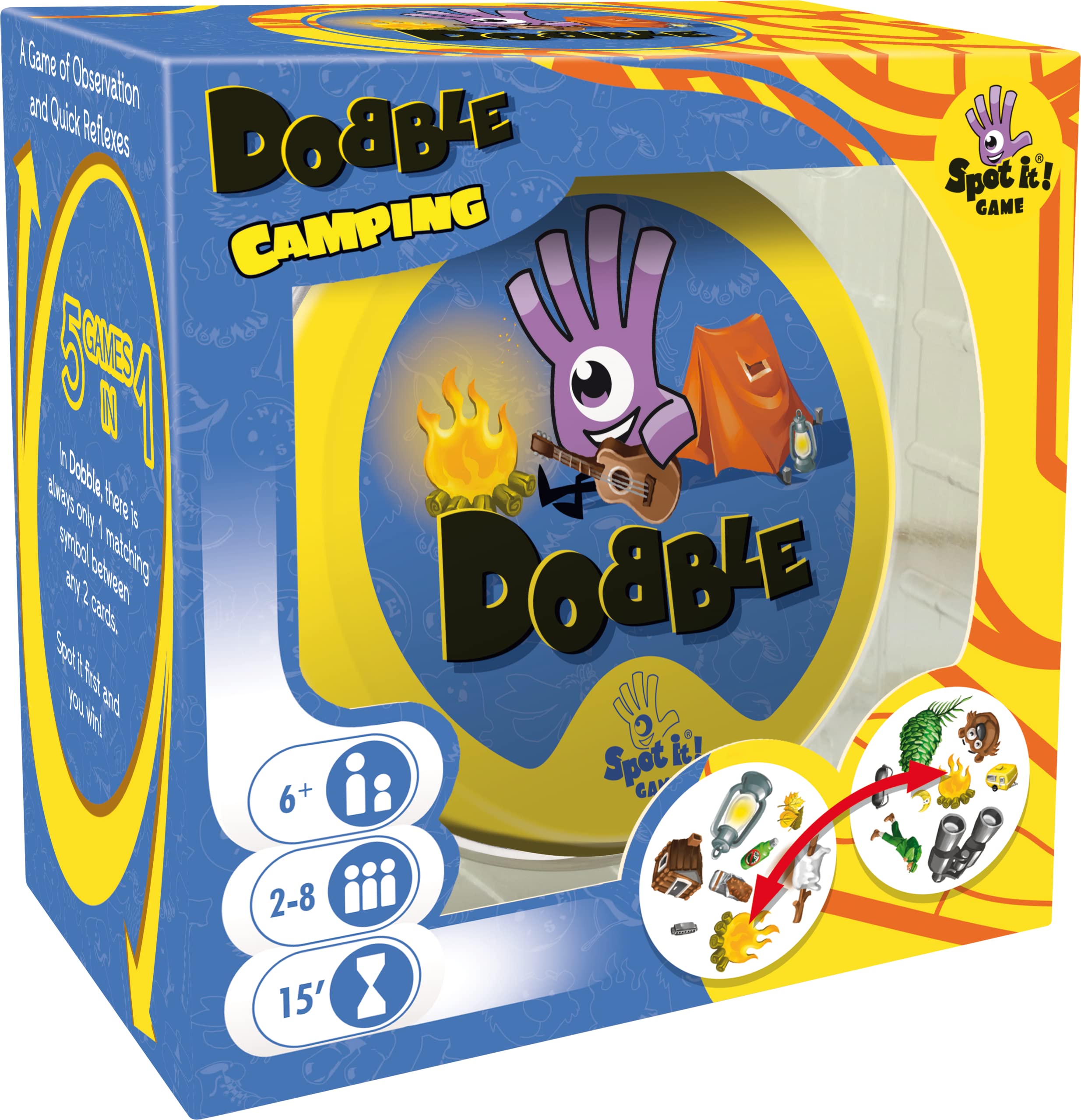 Asmodee Dobble Camping-Kartenspiel für Kinder ab 6 Jahren | 2–8 Spieler | 15 Minuten Spielzeit 7