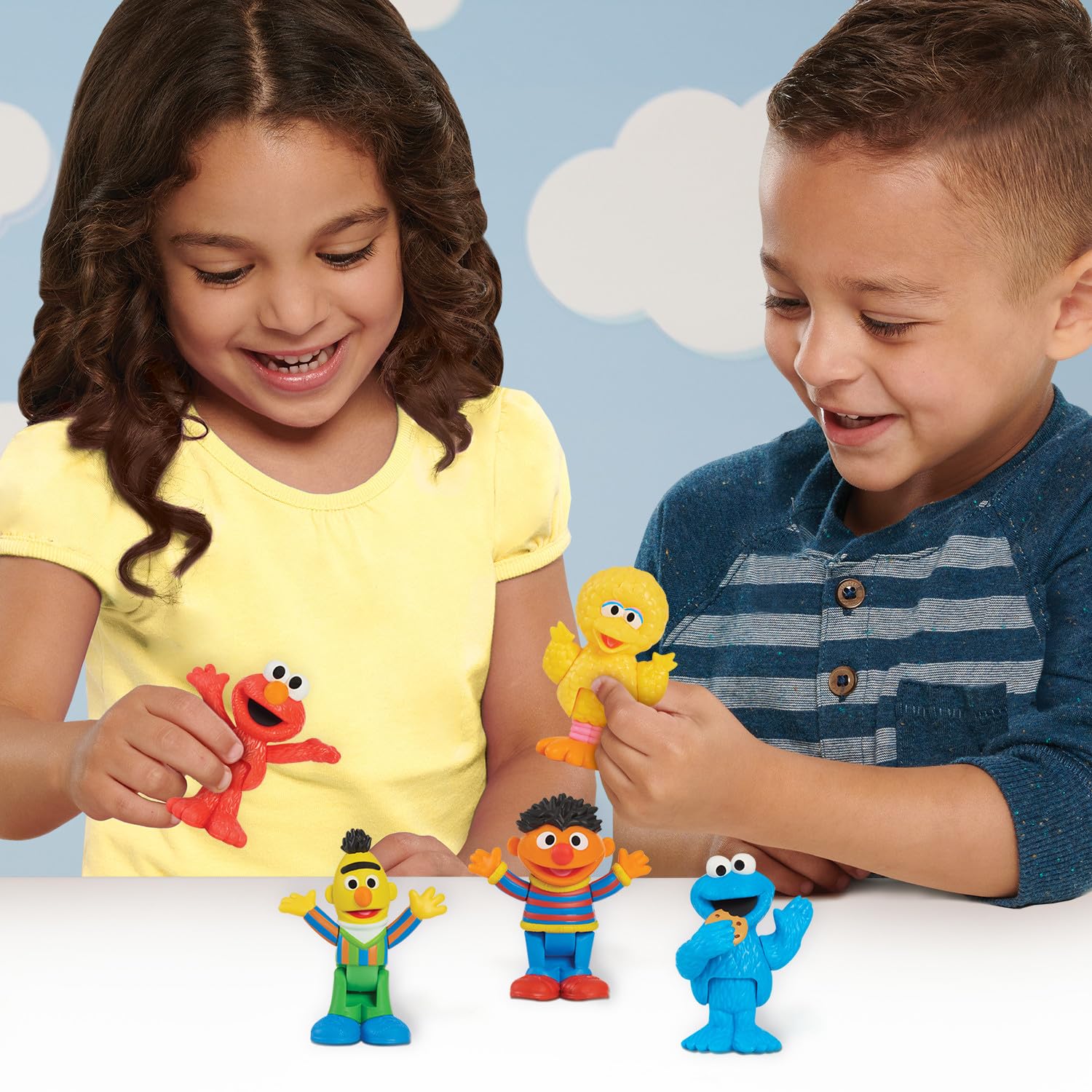 Just Play Sesame Street Neighborhood Friends 6-Pack - 3-Inch Poseable Figures for Kids Ages 2+ 6